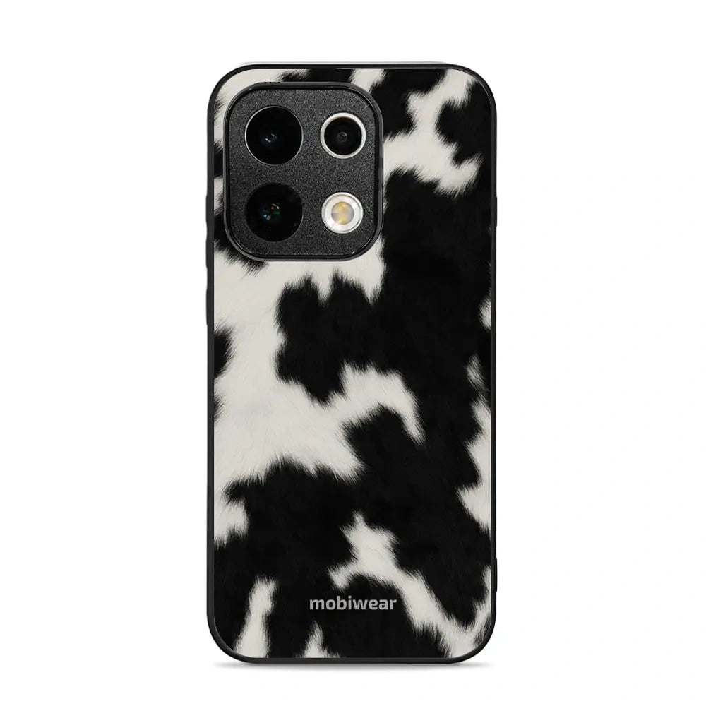 Handyhülle für Oppo Reno16 Pro 5G, Mobiwear Glossy Case, Kuhfell-Optik