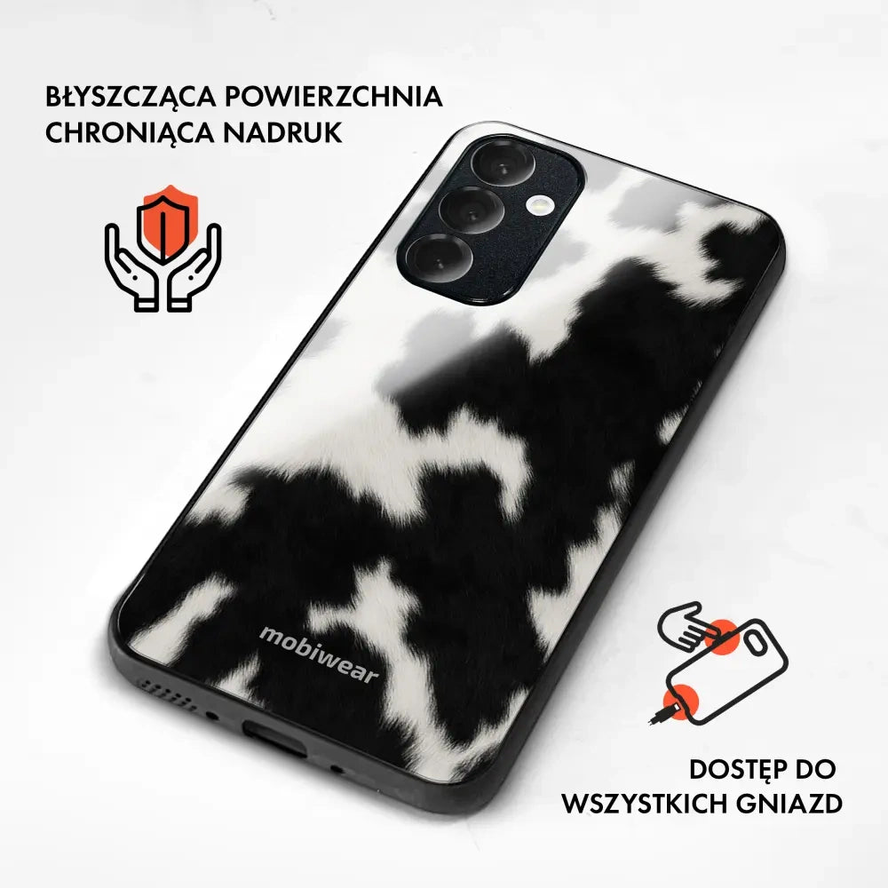 Handyhülle für Oppo Reno16 Pro 5G, Mobiwear Glossy Case, Kuhfell-Optik
