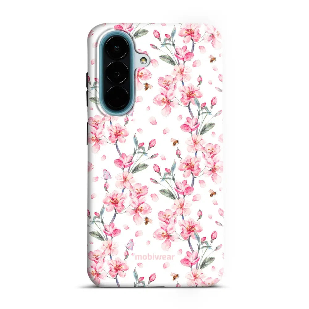 Handyhülle für Galaxy A27 5G, Mobiwear Elite Pro, Japanischer Blumenstrauß