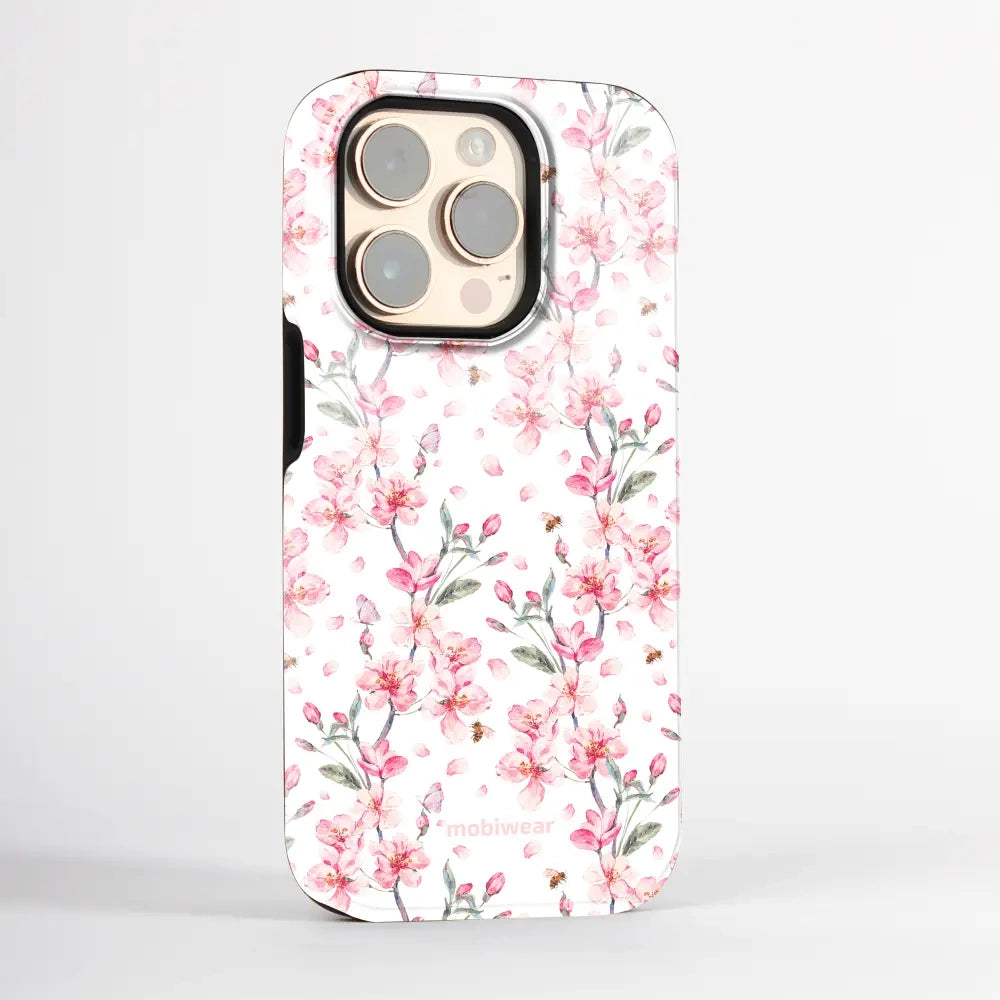 Handyhülle für Galaxy A27 5G, Mobiwear Elite Pro, Japanischer Blumenstrauß