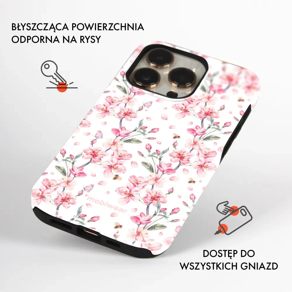 Handyhülle für Galaxy A27 5G, Mobiwear Elite Pro, Japanischer Blumenstrauß