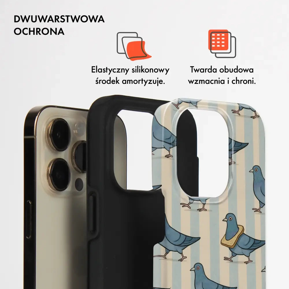Handyhülle für Galaxy A27 5G, Mobiwear Elite Pro, Blaue Tauben