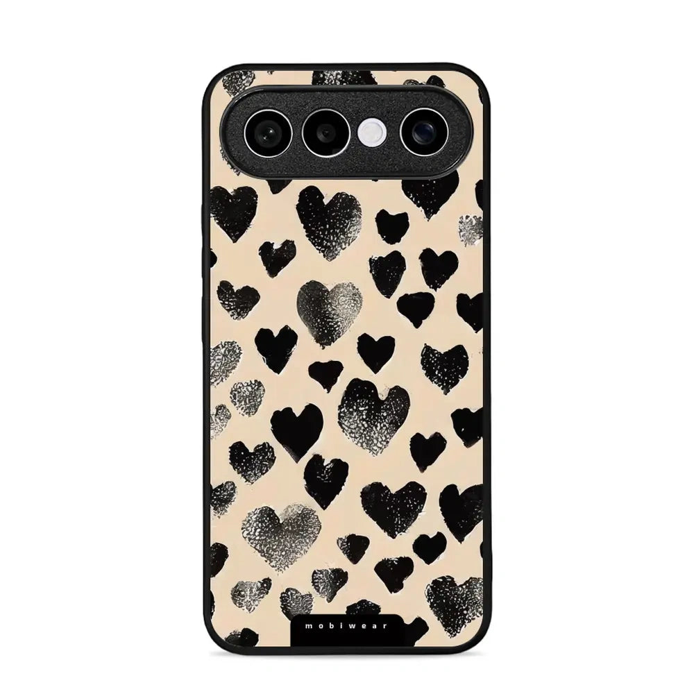 Handyhülle für Vivo X300 FE, Mobiwear Glossy Case, Beige Liebe