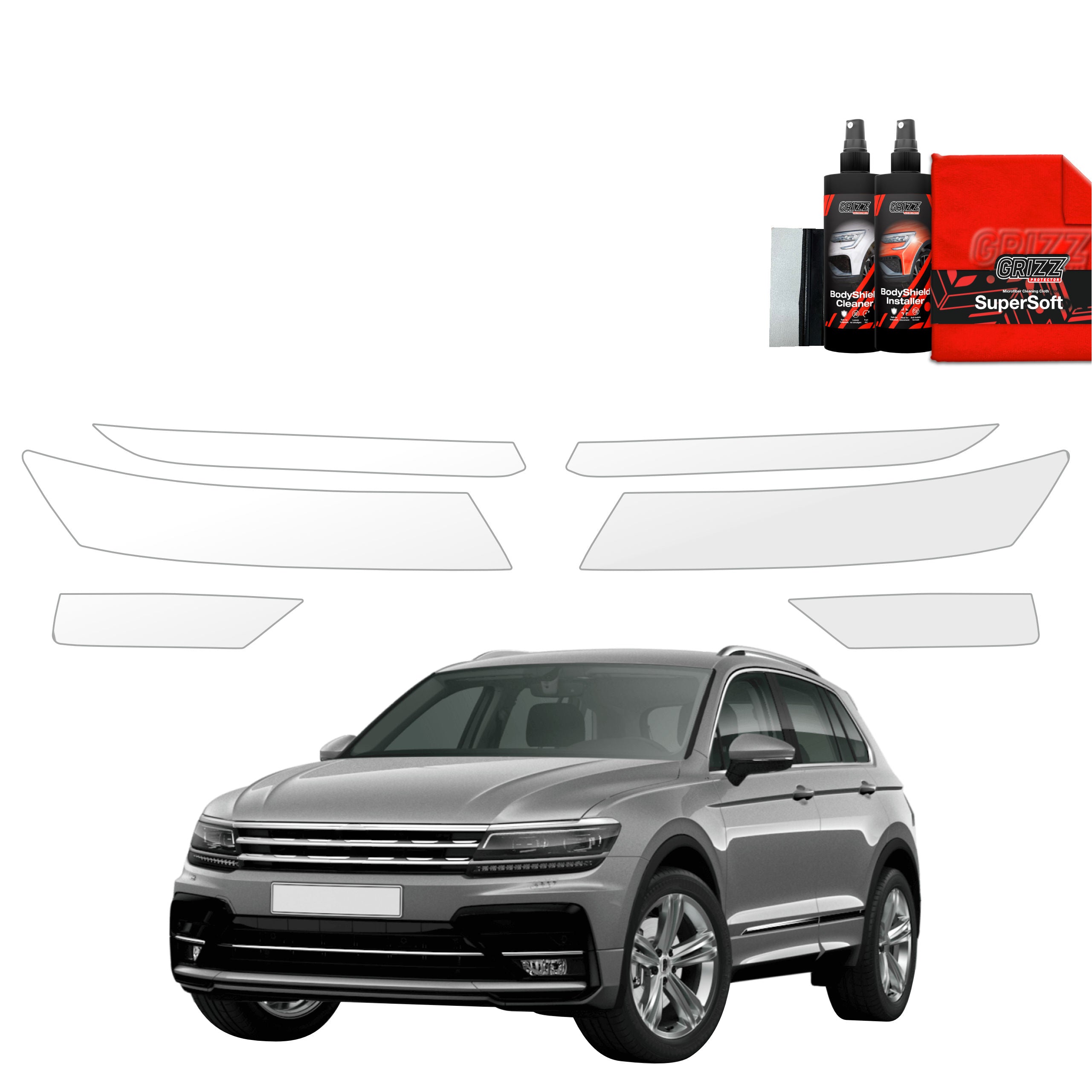 6in1 Schutzfolie Grizz Protector für Scheinwerfer - Volkswagen Tiguan 2 (2016-2020)