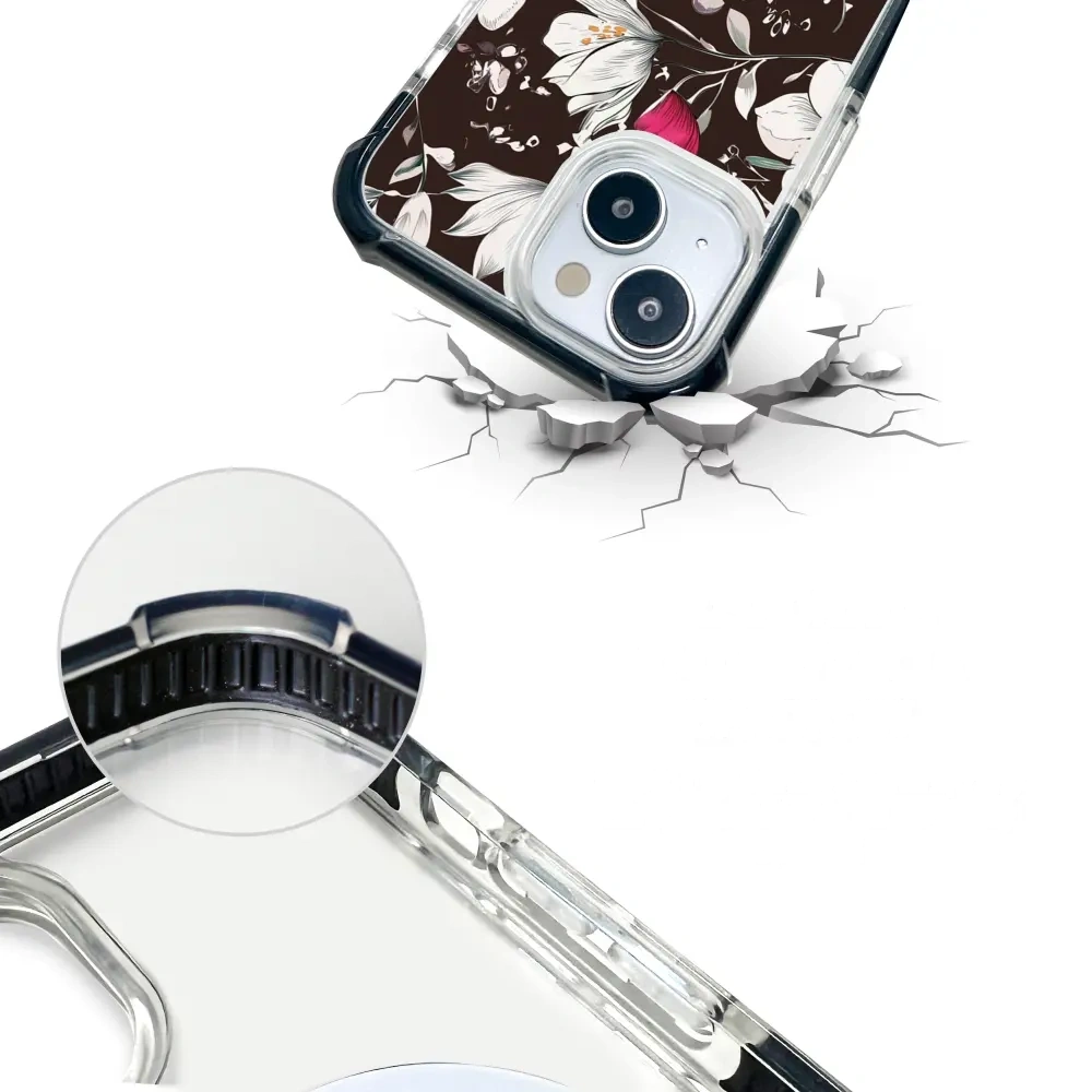 Handyhülle für iPhone 18 Pro mit MagSafe, Mobiwear Elite Bumper, Nachtstrauß
