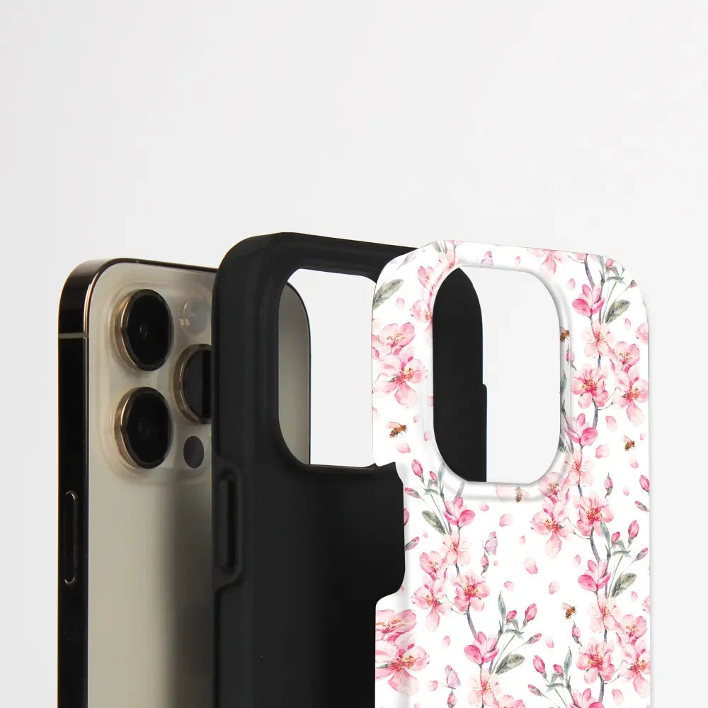 Handyhülle für iPhone 18 Pro, Mobiwear Elite Pro, Japanischer Blumenstrauß