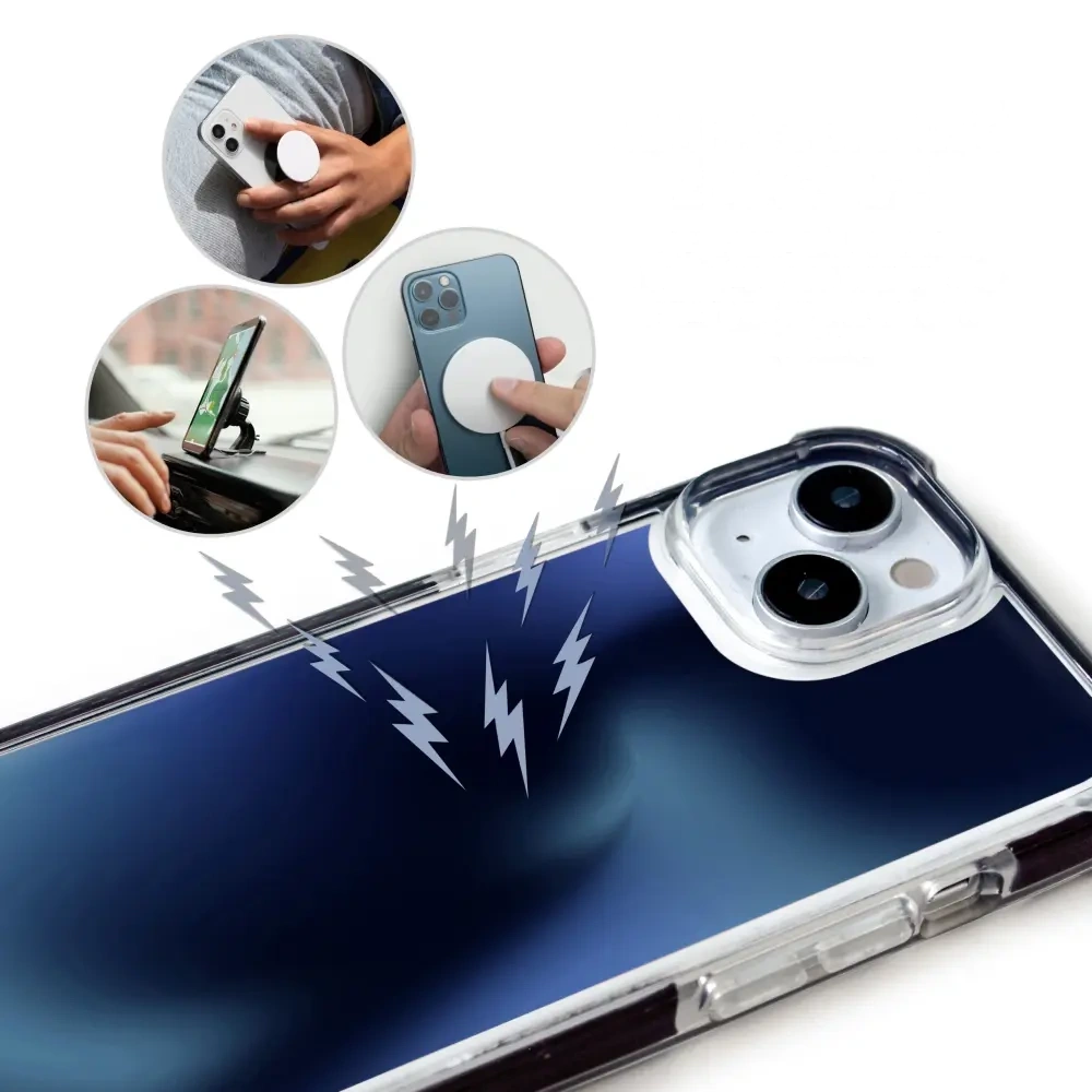Handyhülle für iPhone 18 Pro Max mit MagSafe, Mobiwear Elite Bumper, Dunkelblau
