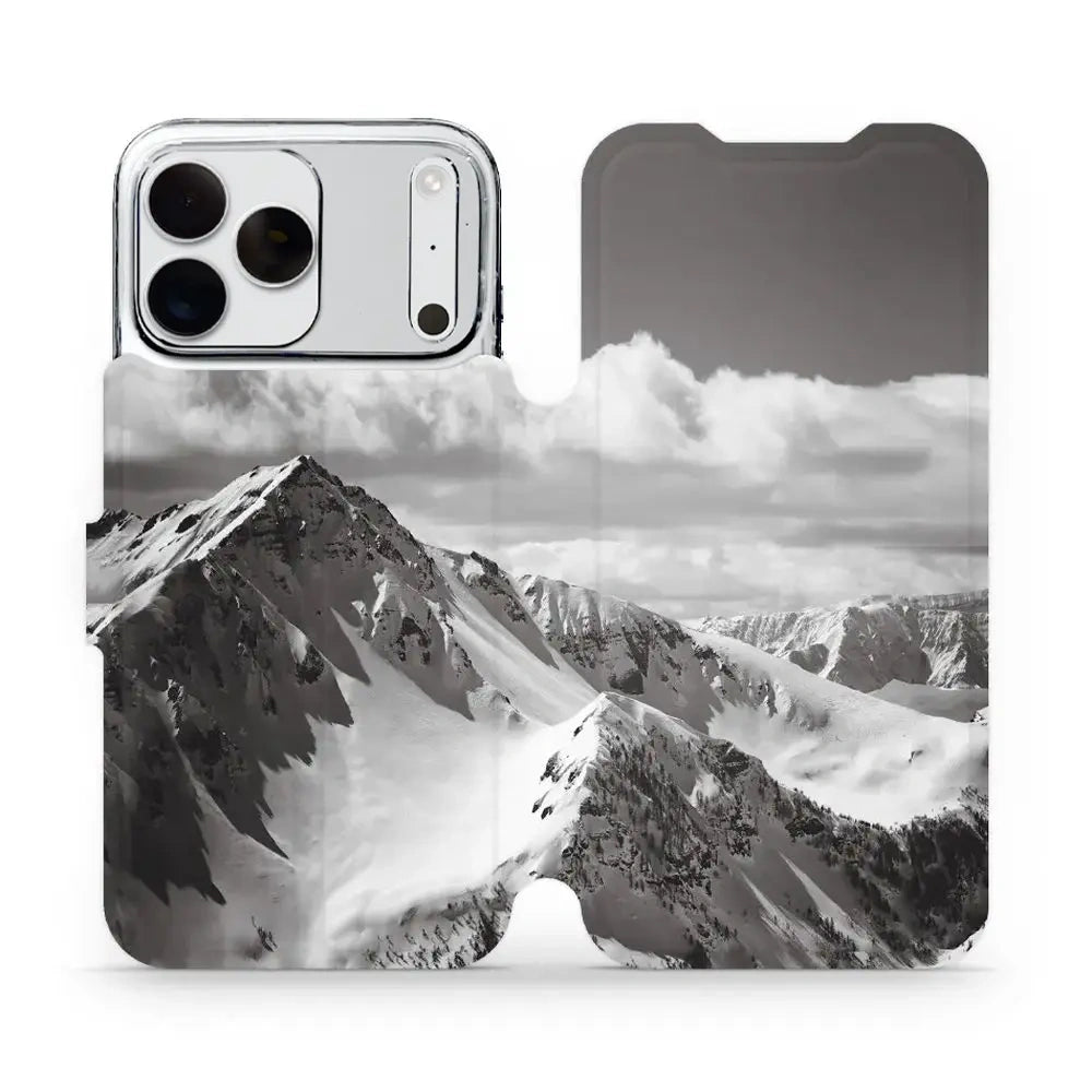 Handyhülle mit klappe für iPhone 18 Pro Max, Mobiwear Book, Berggipfel