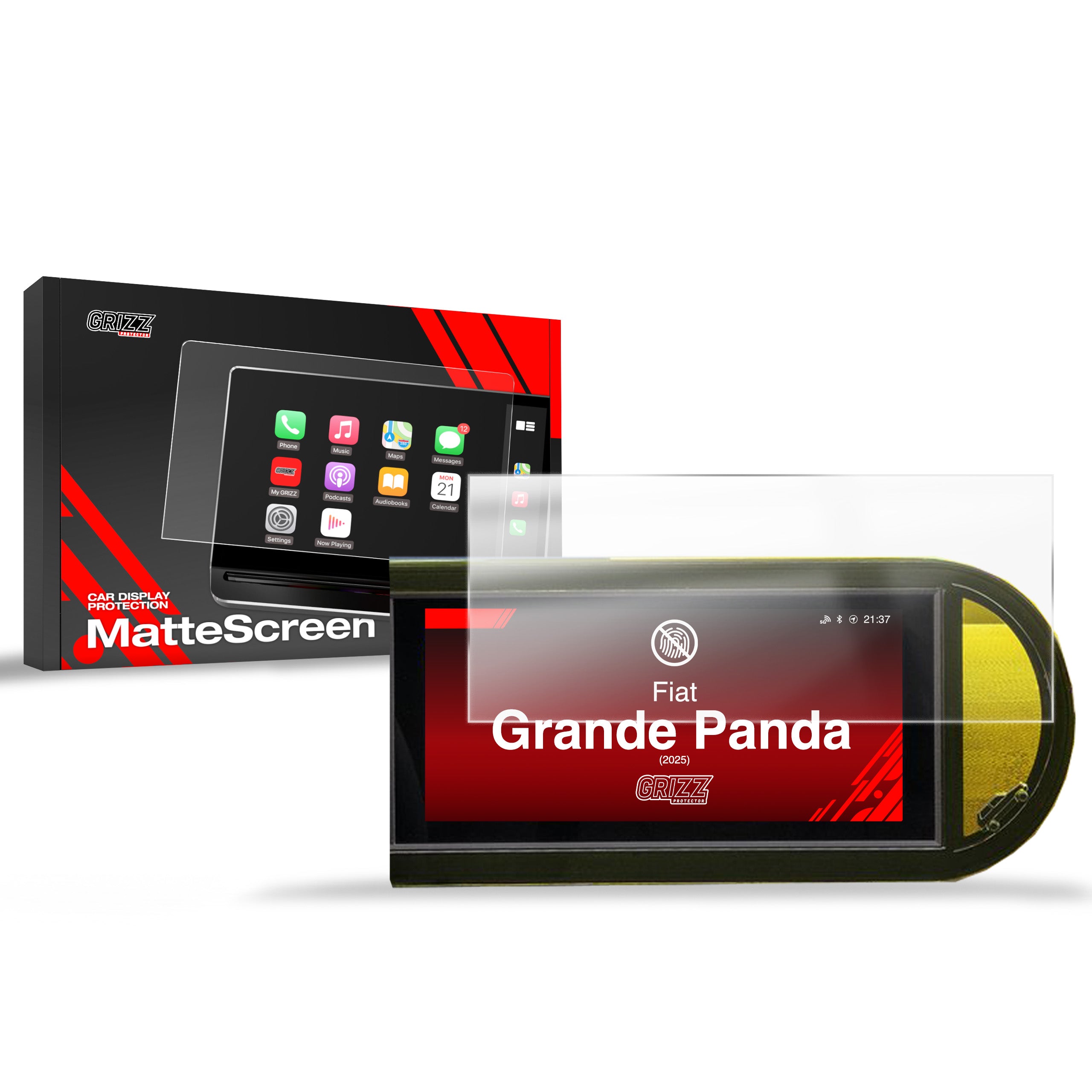 Matte Autodisplayfolie für Fiat Grande Panda 10,25" (2025-2026), Grizz Protector