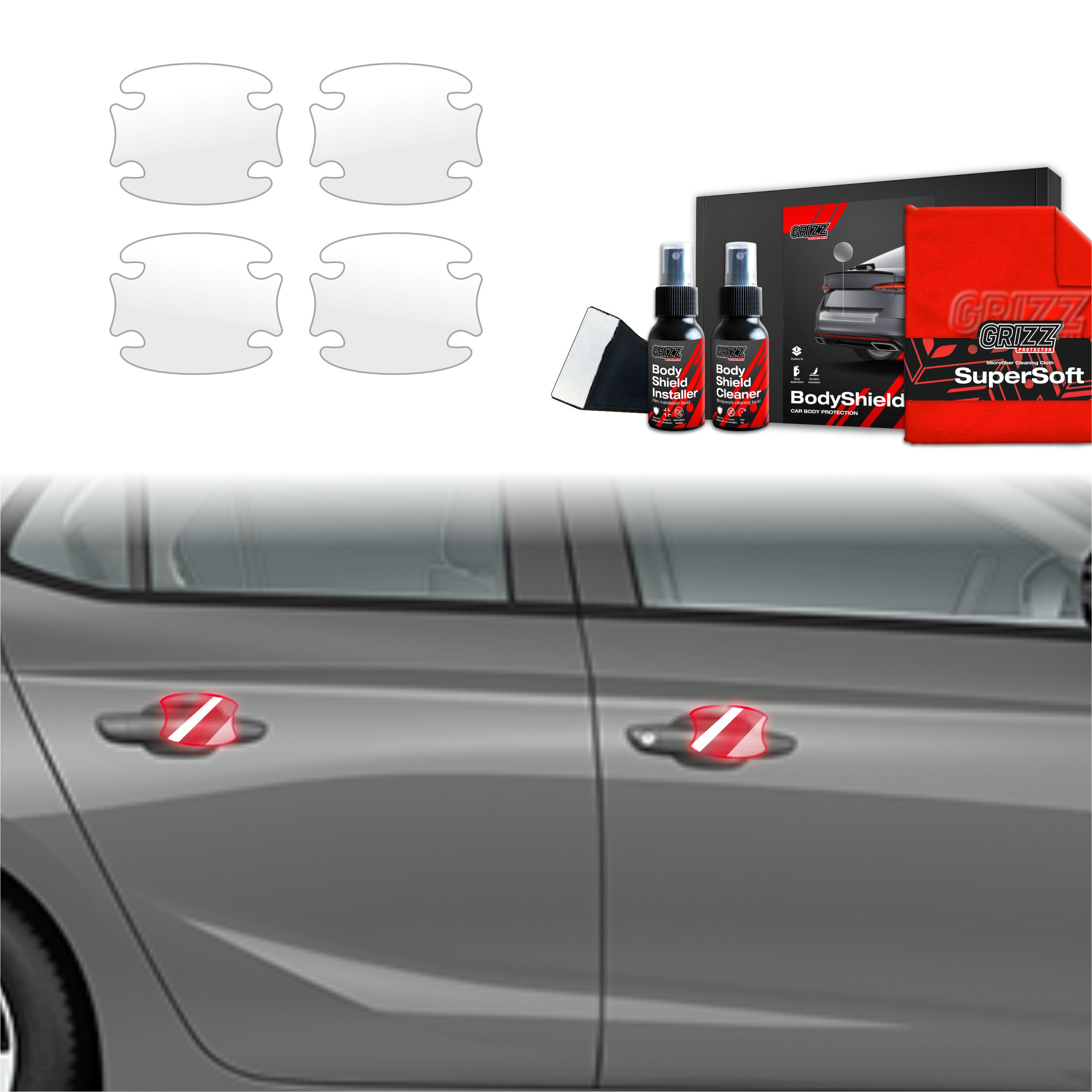 4in1 Schutzfolie Grizz Protector für Türgriffmulden - Opel Corsa (2023- 2025)