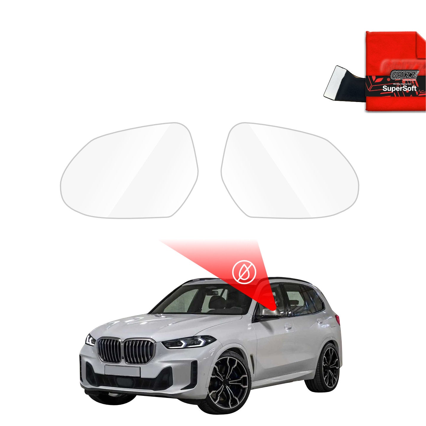 Regenschutzfolie Grizz Protector für Außenspiegel - BMW X5 G05 (2023-2026)