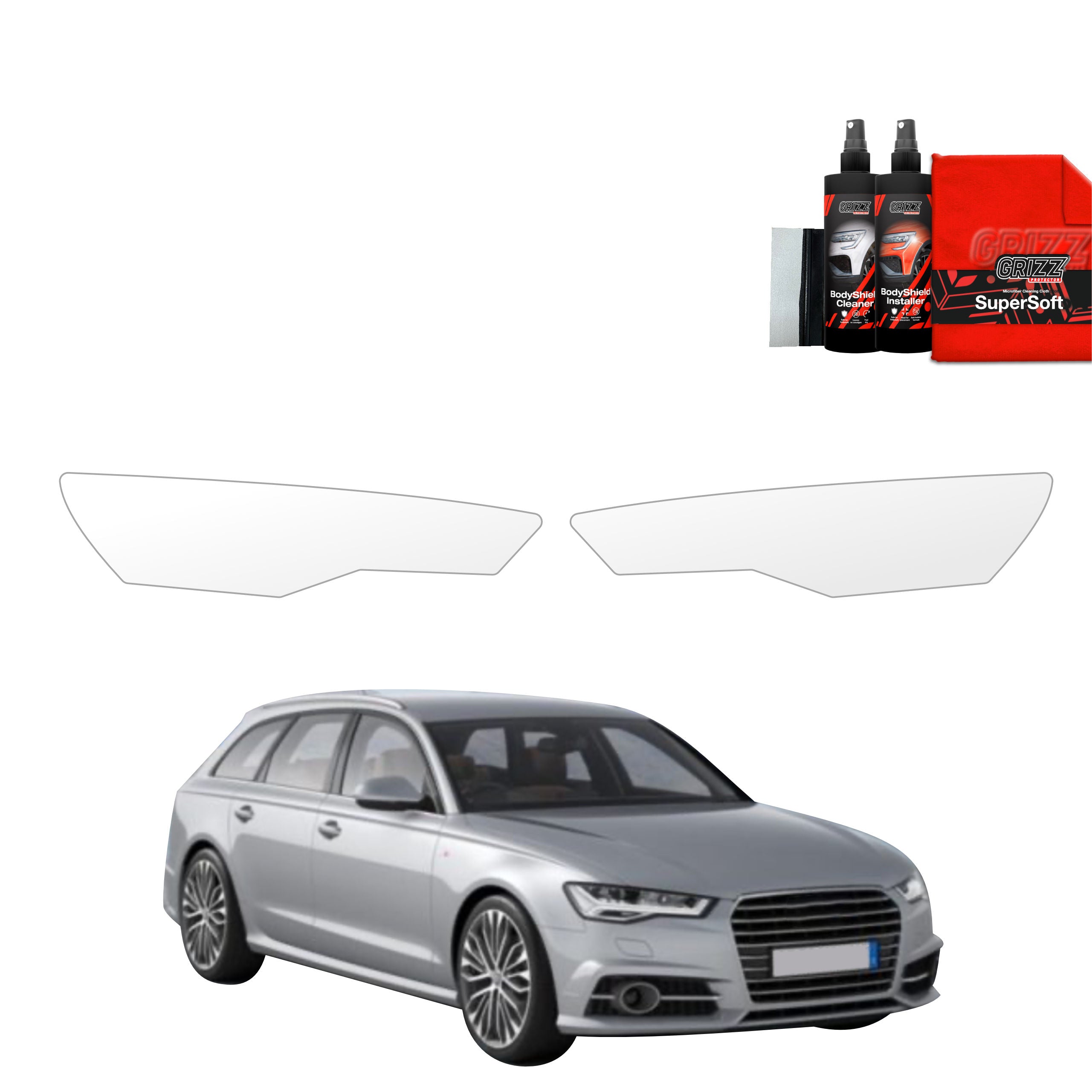 2in1 Schutzfolie Grizz Protector für Scheinwerfer - Audi A6 C7 Avant Facelifting (2014-2018)