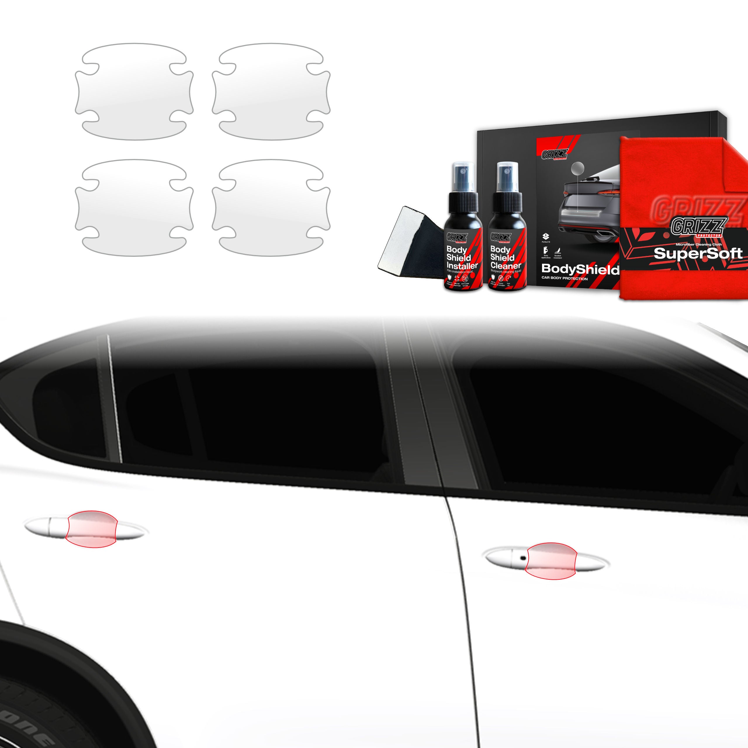 4in1 Schutzfolie Grizz Protector für Türgriffmulden - Alfa Romeo Stelvio (2023-2026)