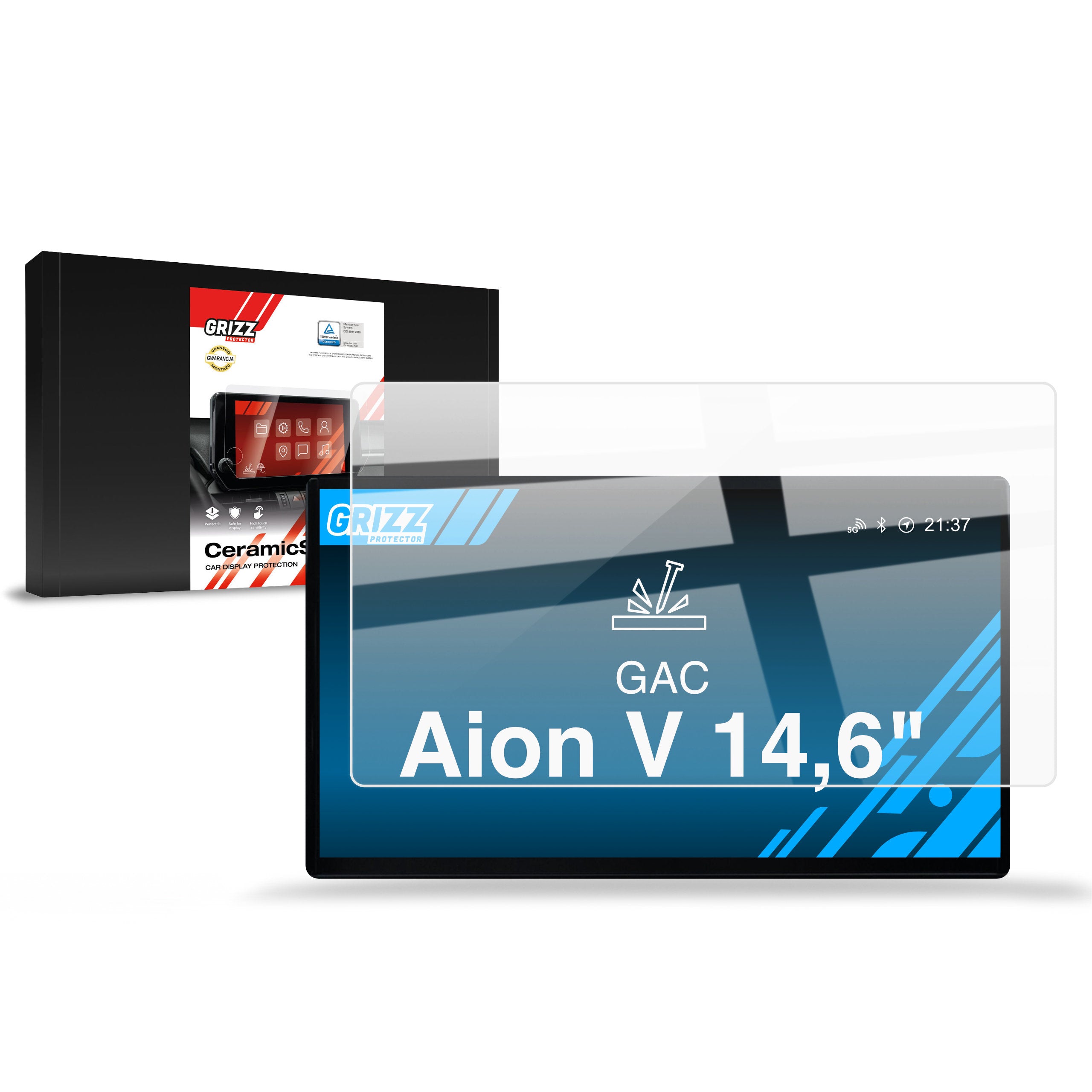 Keramische Autodisplayfolie für GAC Aion V 14,6" (2024-2026), Grizz Protector