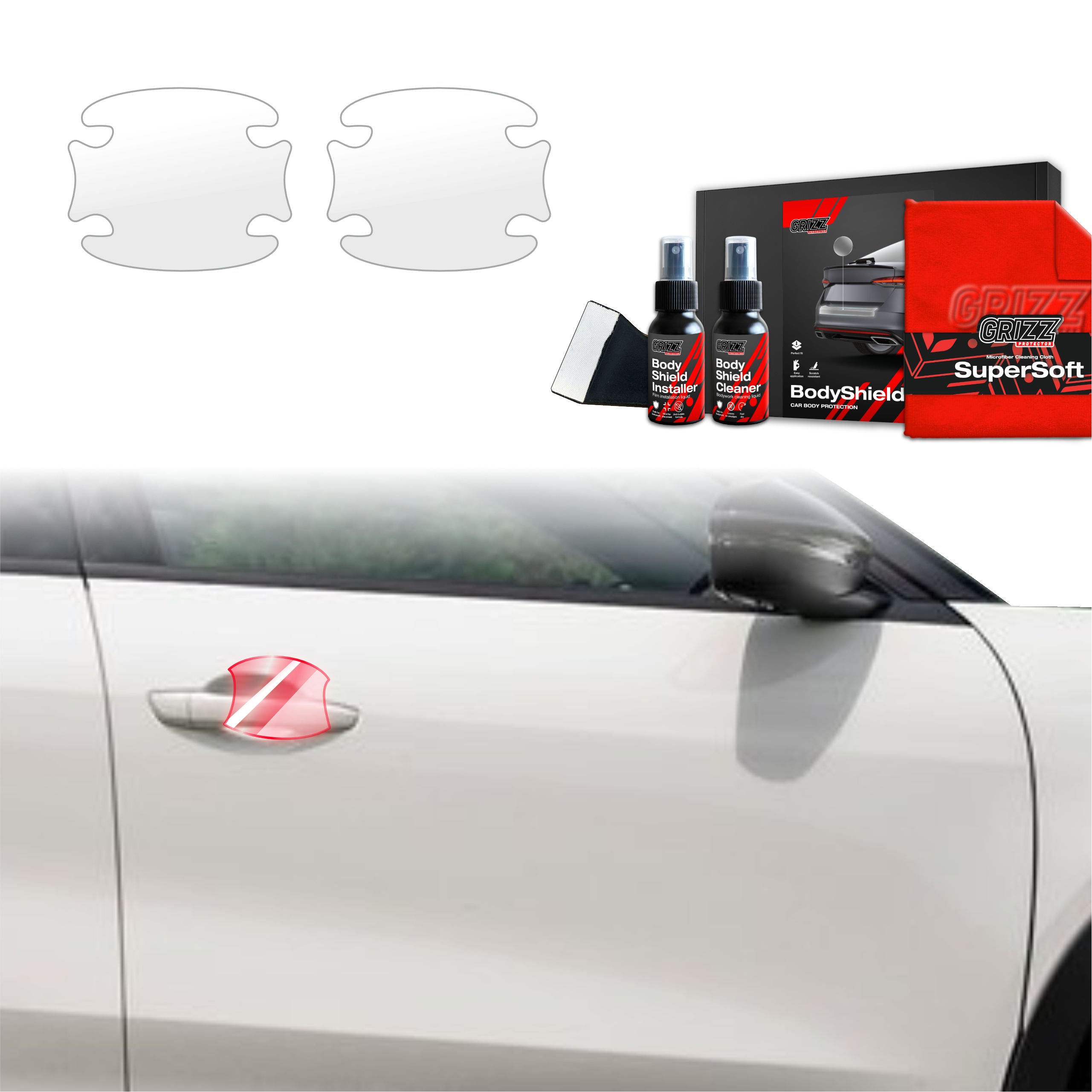 2in1 Schutzfolie Grizz Protector für Türgriffmulden - Alfa Romeo Junior (2024-2026)