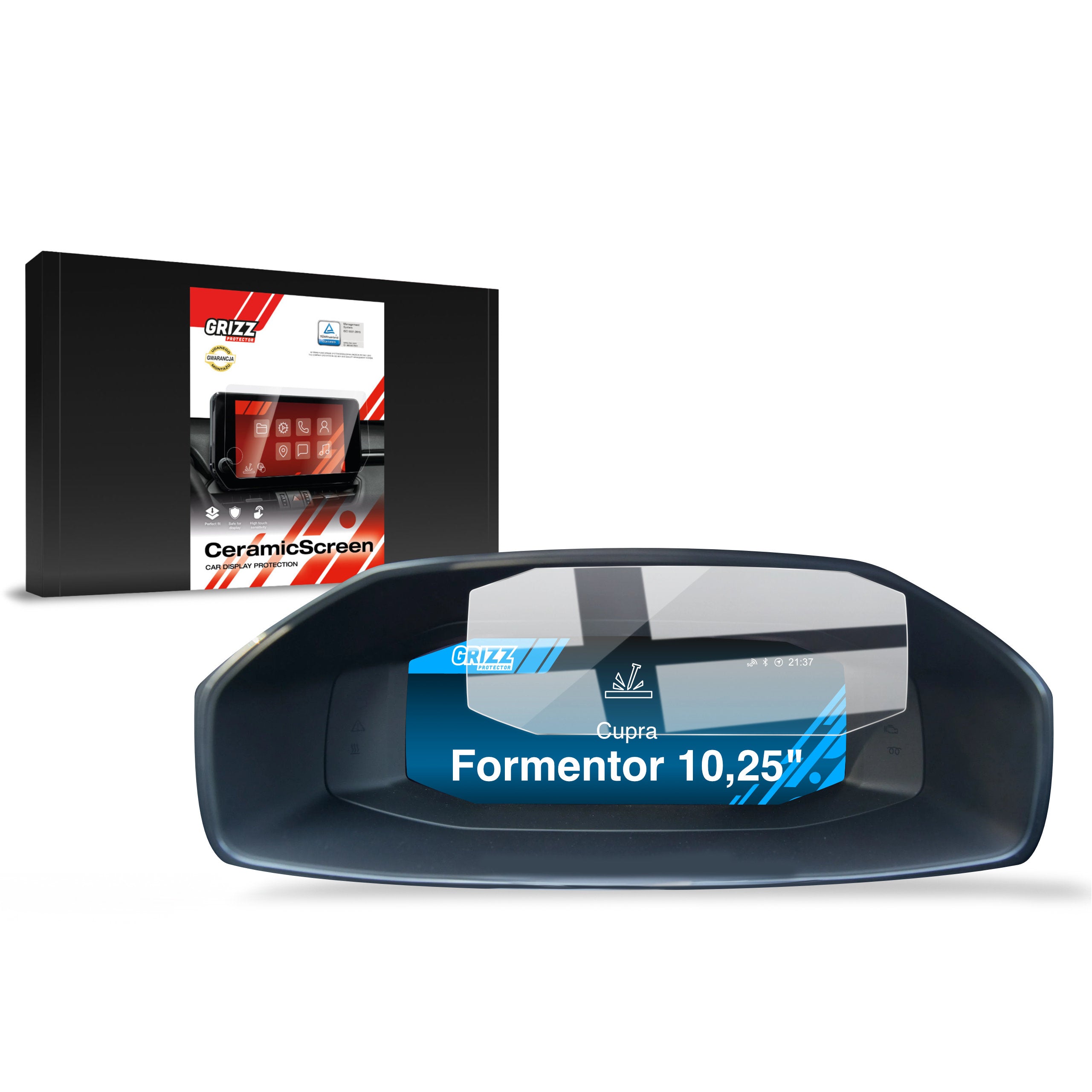 Keramische Autodisplayfolie für Cupra Formentor Virtual Cockpit 10,25" (2020-2024), Grizz Protector