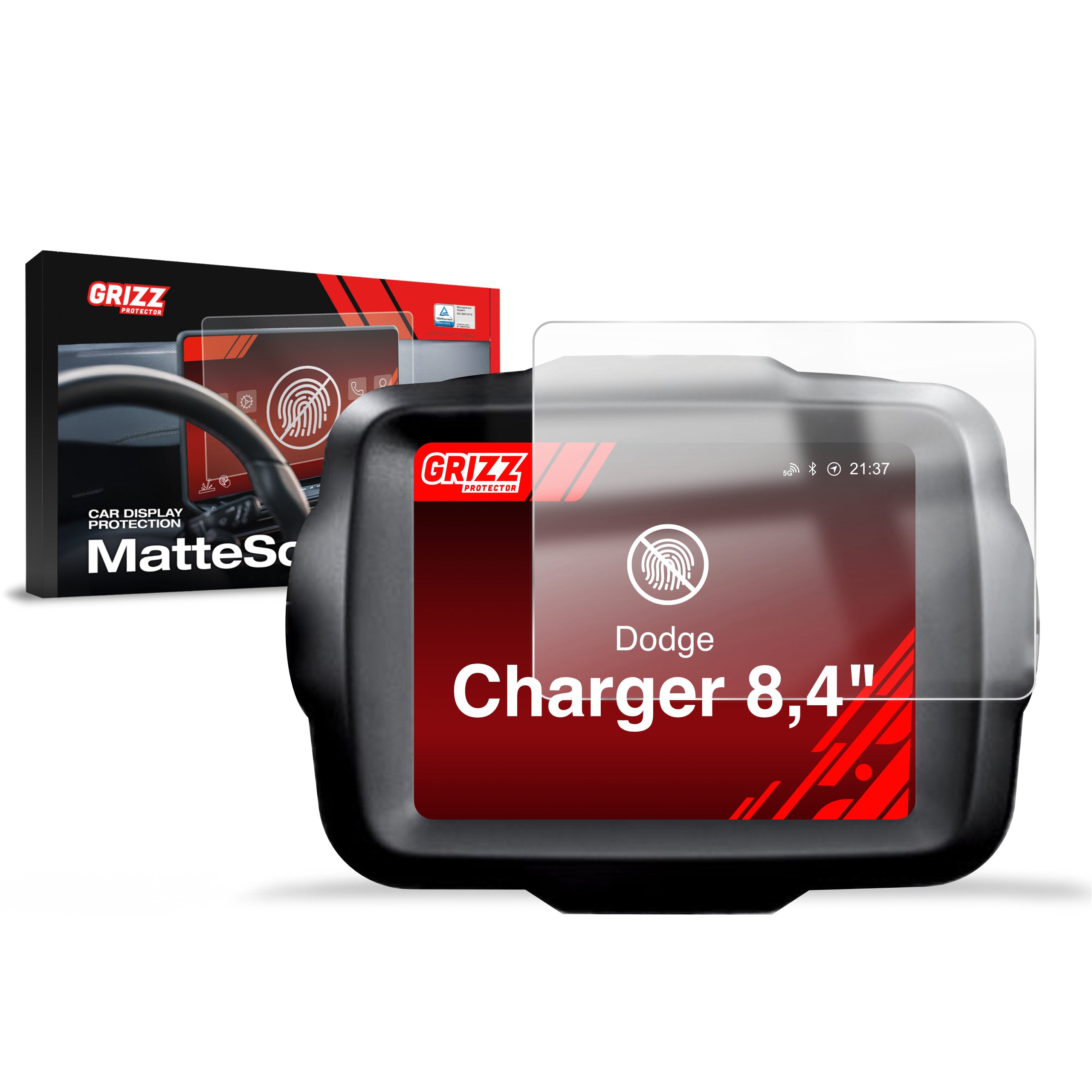 Matte Autodisplayfolie für Dodge Charger 8,4" (2011-2024), Grizz Protector