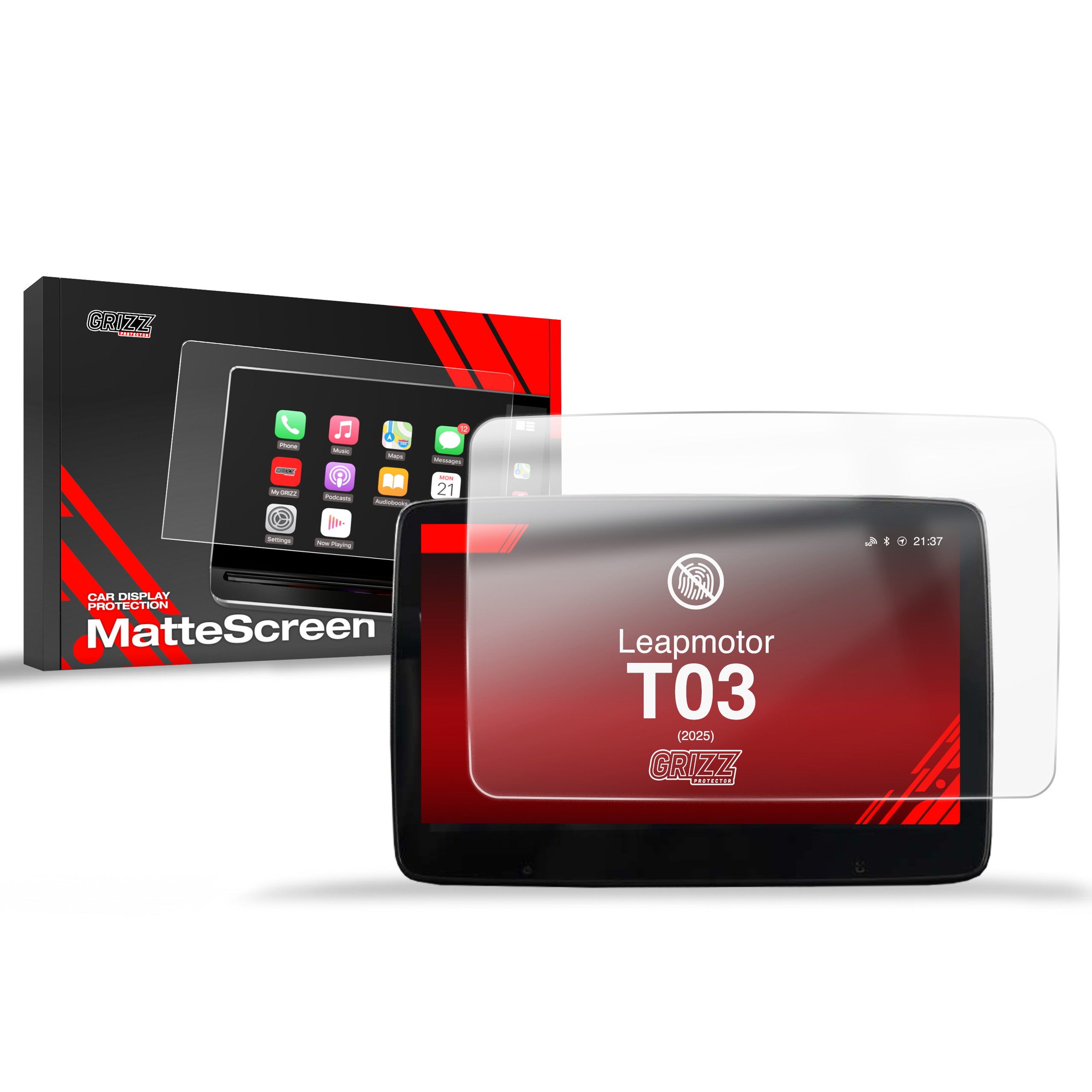 Matte Autodisplayfolie für Leapmotor T03 10,1" (2025-2026), Grizz Protector