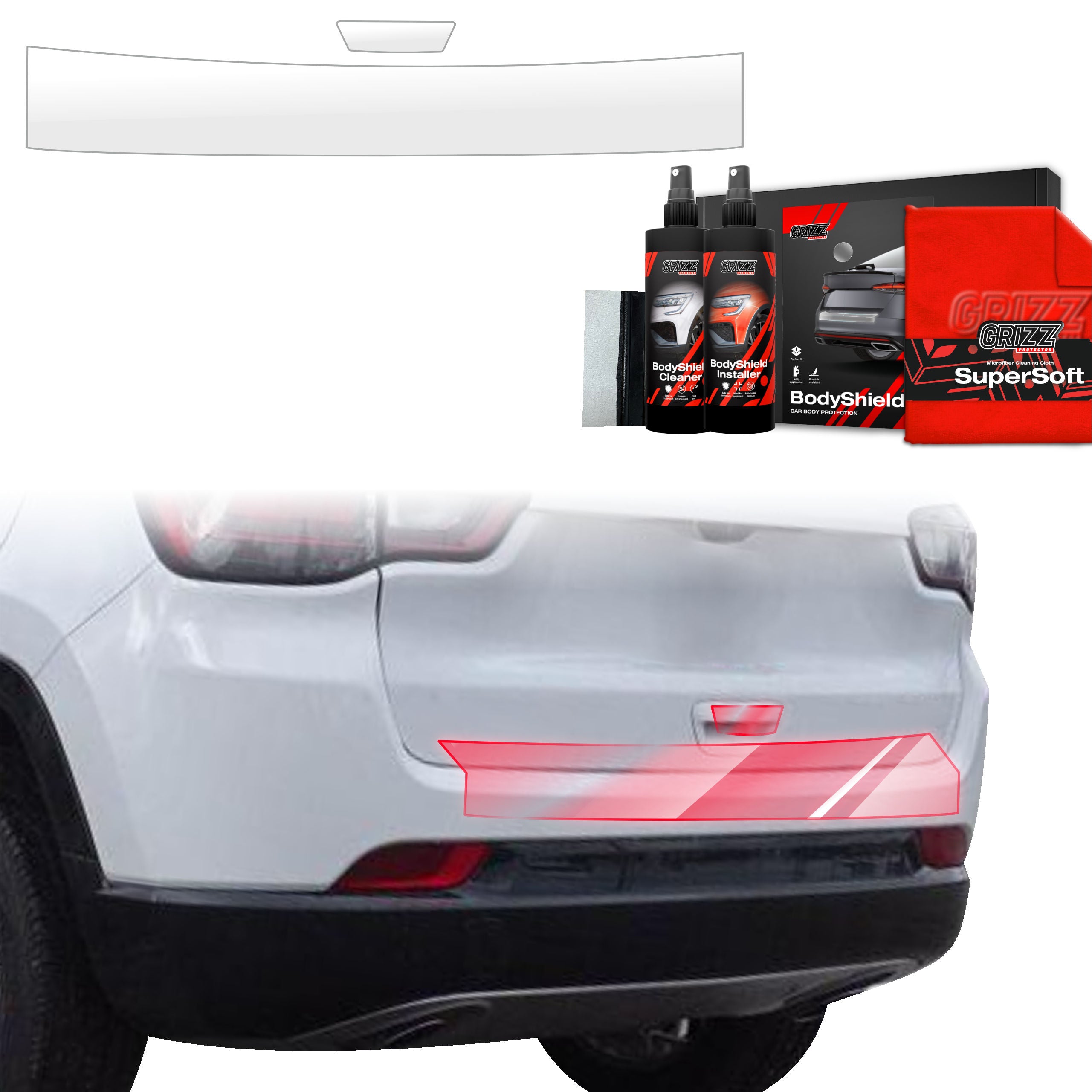 2in1 Schutzfolie Grizz Protector für Ladekante - Jeep Compass (2020-2024)