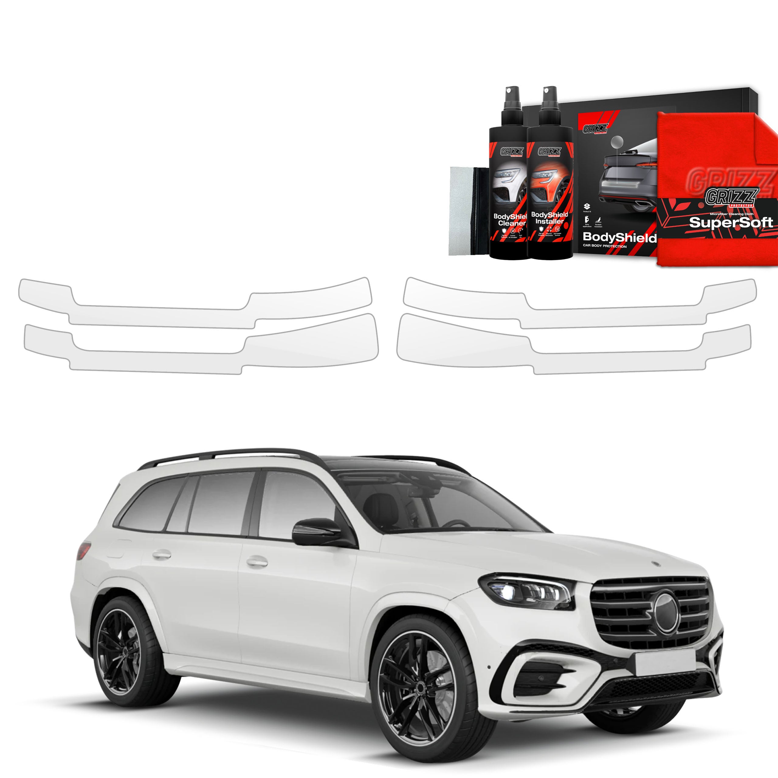 4in1 Schutzfolie Grizz Protector für Schweller - Mercedes GLS 450d (2023-2025)