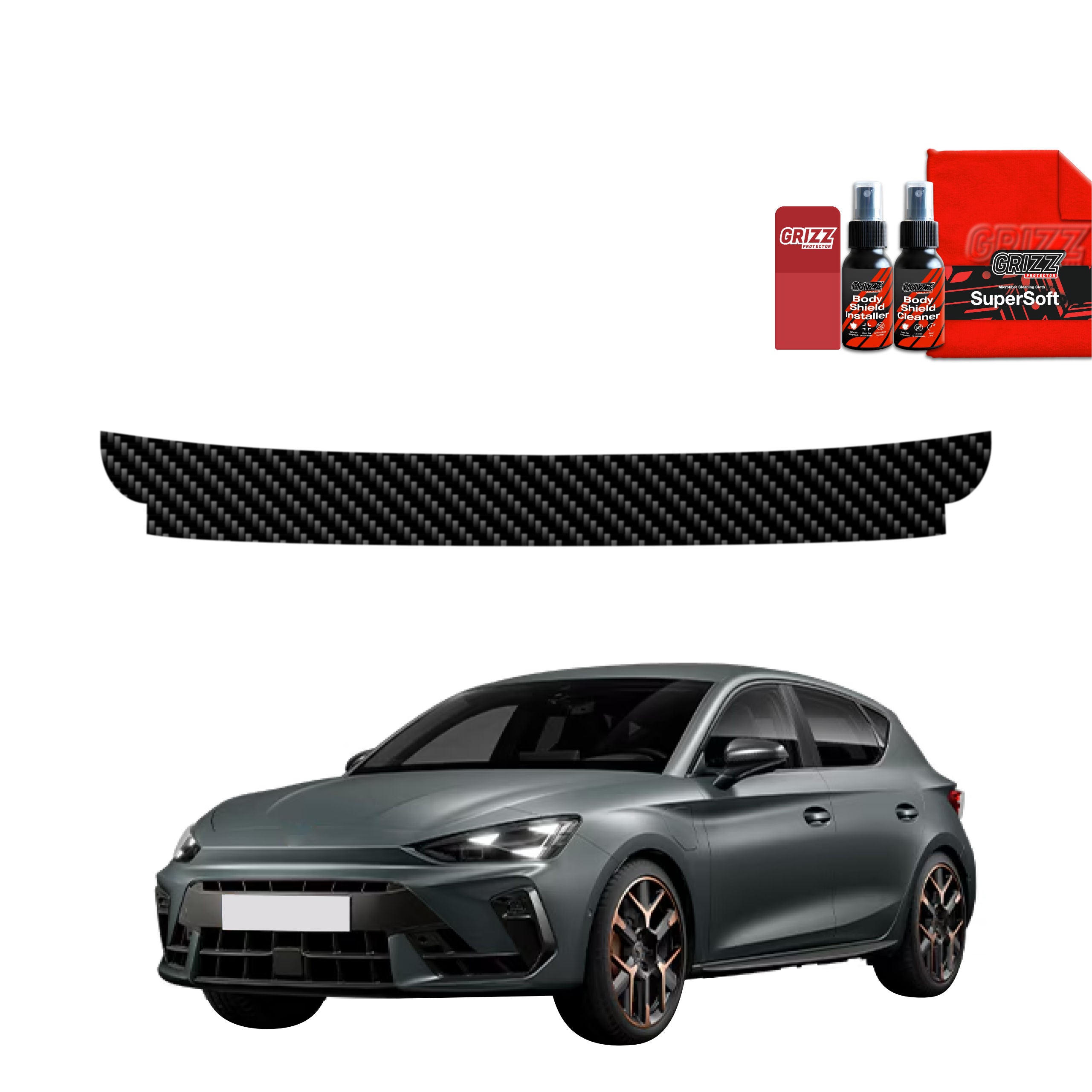 Kohlenstoff Schutzfolie Grizz Protector für Ladekante - Cupra Leon Sportstourer (2024-2026)