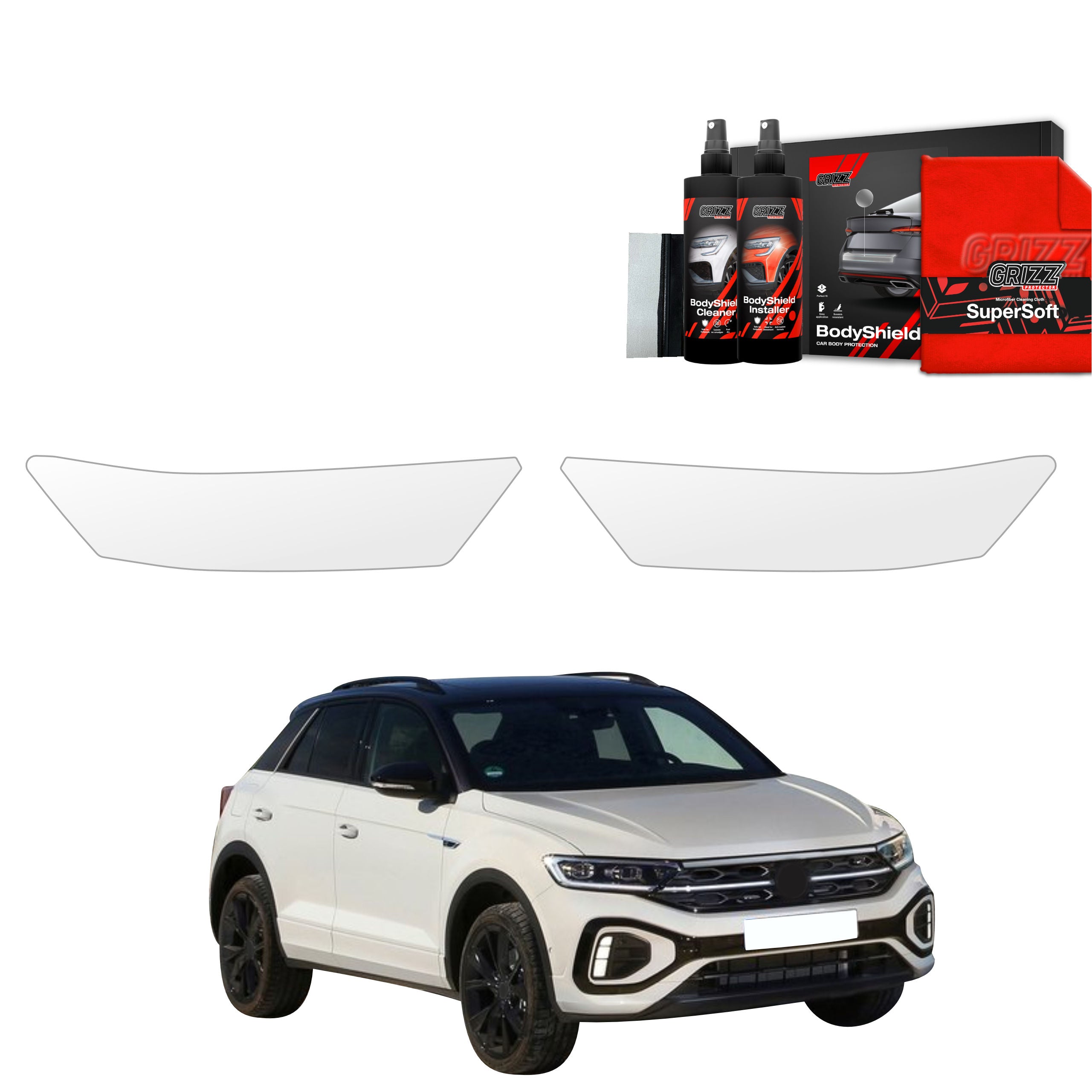 2in1 Schutzfolie Grizz Protector für Scheinwerfer - Volkswagen T-Roc (2021-2025)