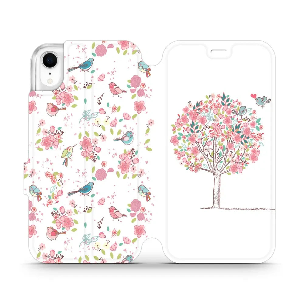 Handyhülle mit klappe für iPhone Xr, Mobiwear Book, Rosa Hain