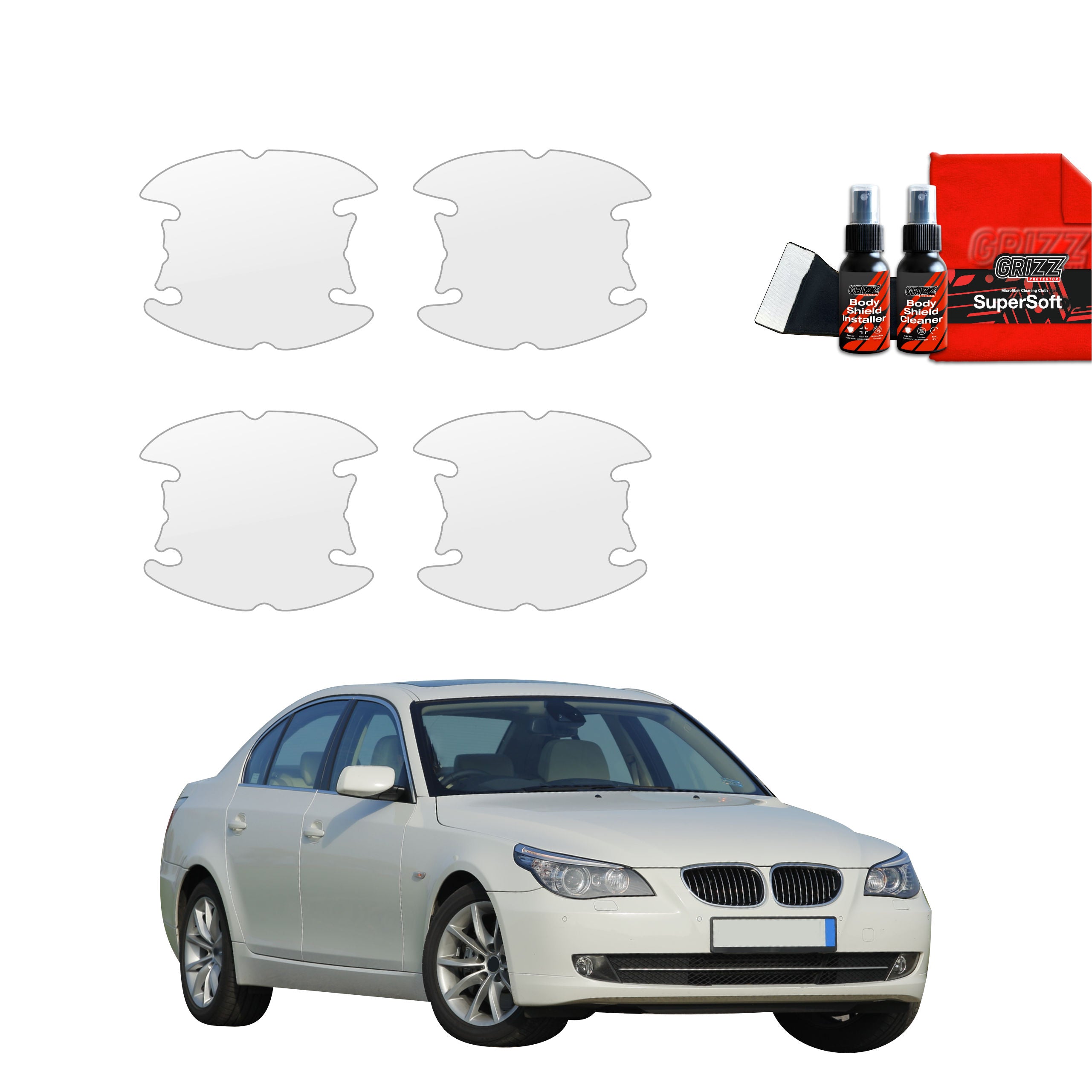 4in1 Schutzfolie Grizz Protector für Türgriffmulden - BMW 5 E60 Sedan 4D (2007-2010)
