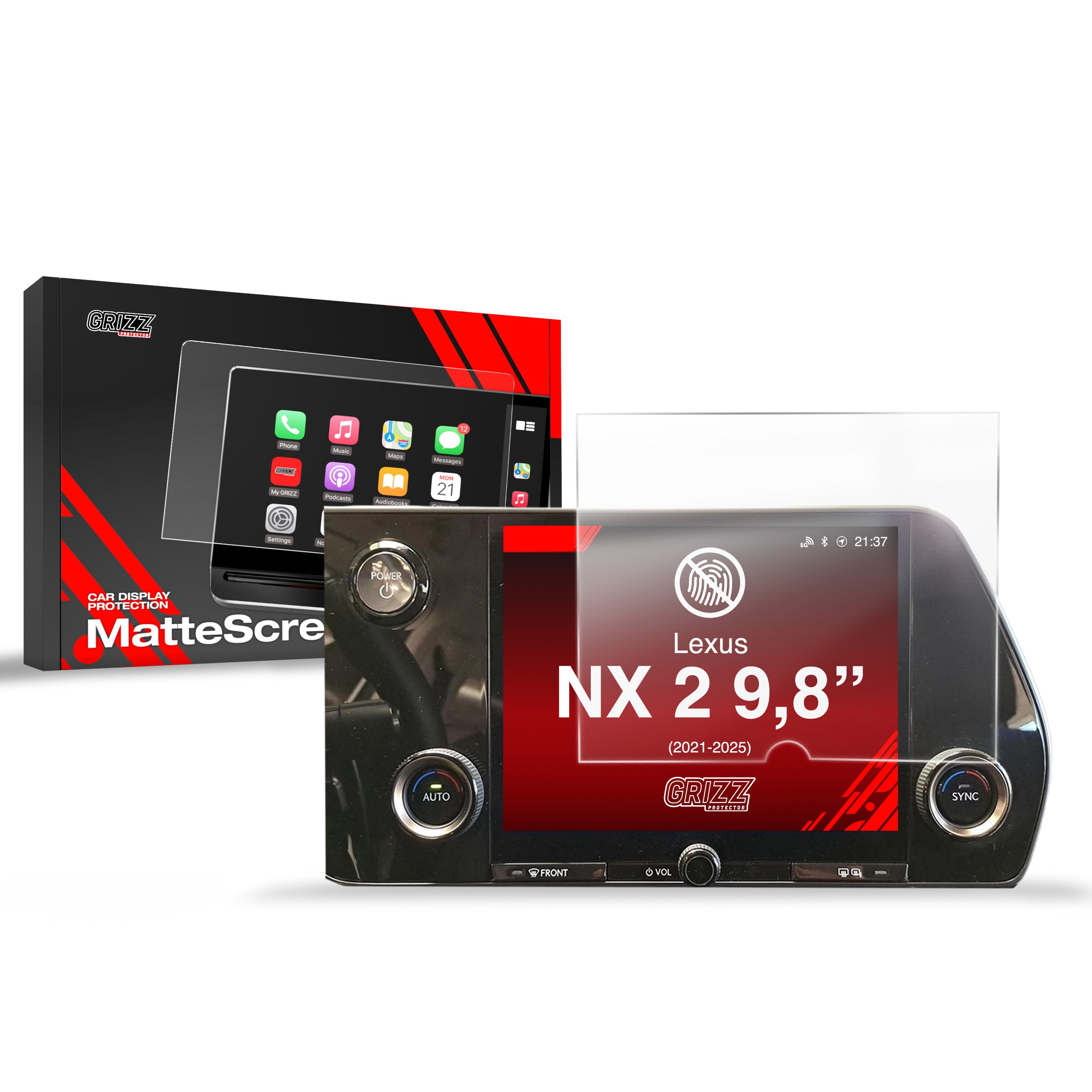 Matte Autodisplayfolie für Lexus NX 2 9,8" (2021-2026), Grizz Protector
