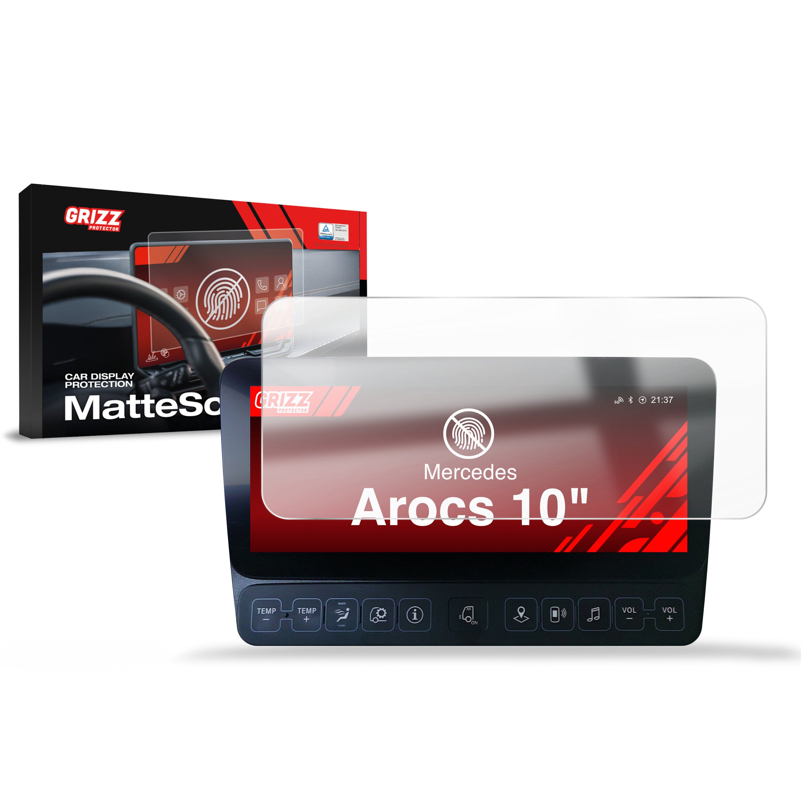 Matte Autodisplayfolie für Mercedes Arocs (2018-2024), Grizz Protector
