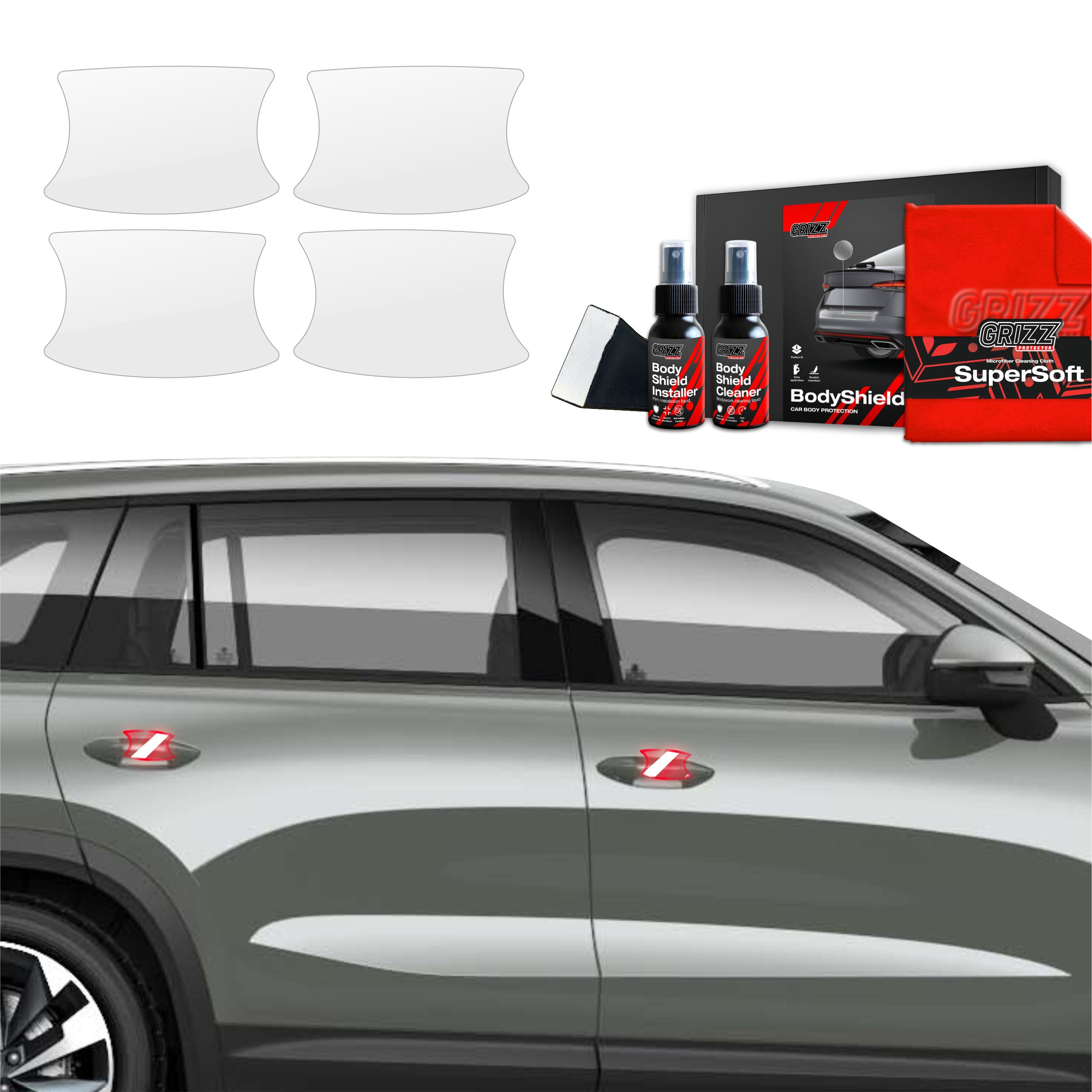 4in1 Schutzfolie Grizz Protector für Türgriffmulden - Skoda Kodiaq 2 (2024-2026)