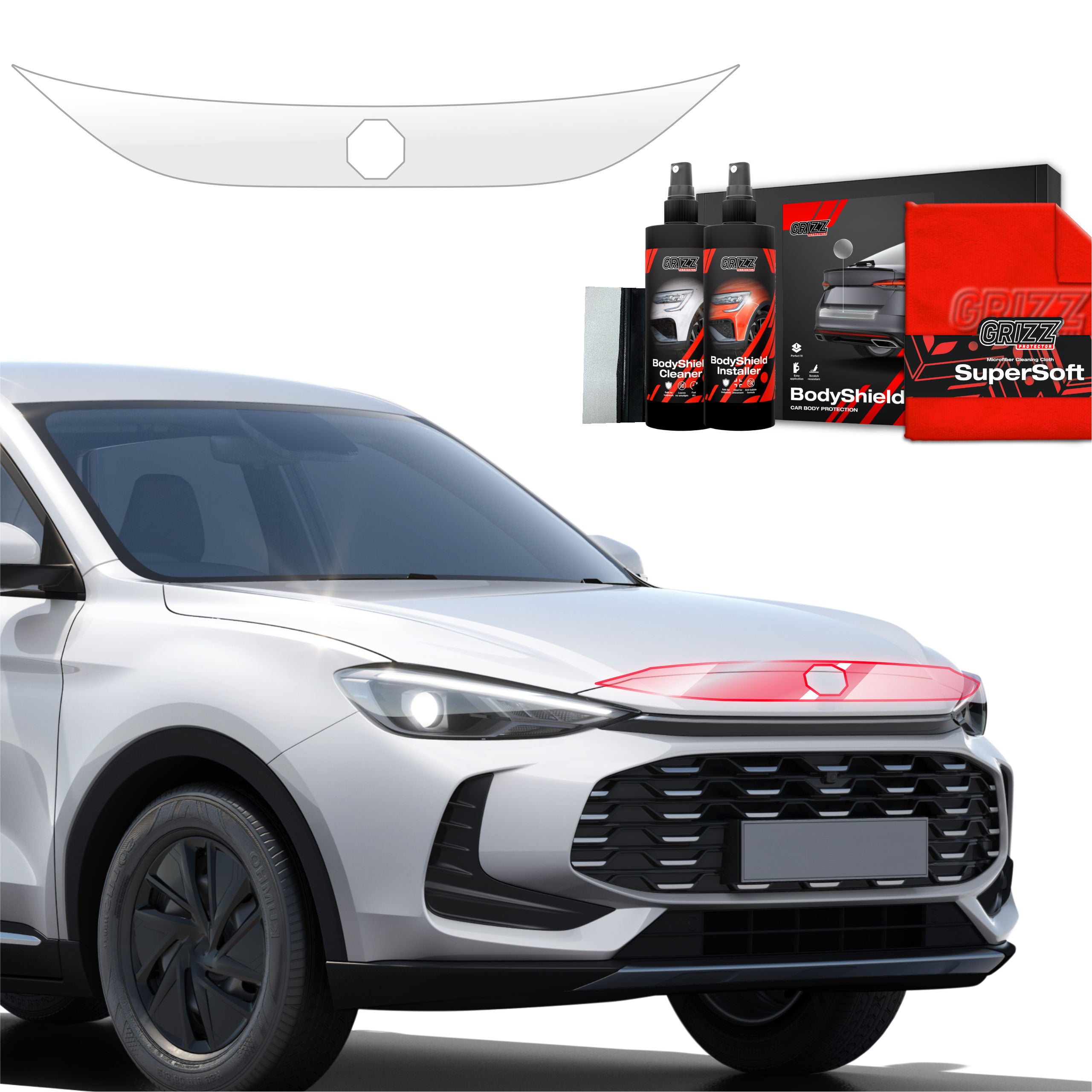 Schutzfolie Grizz Protector für Motorhaube - MG ZS Hybrid+ (2024-2026)