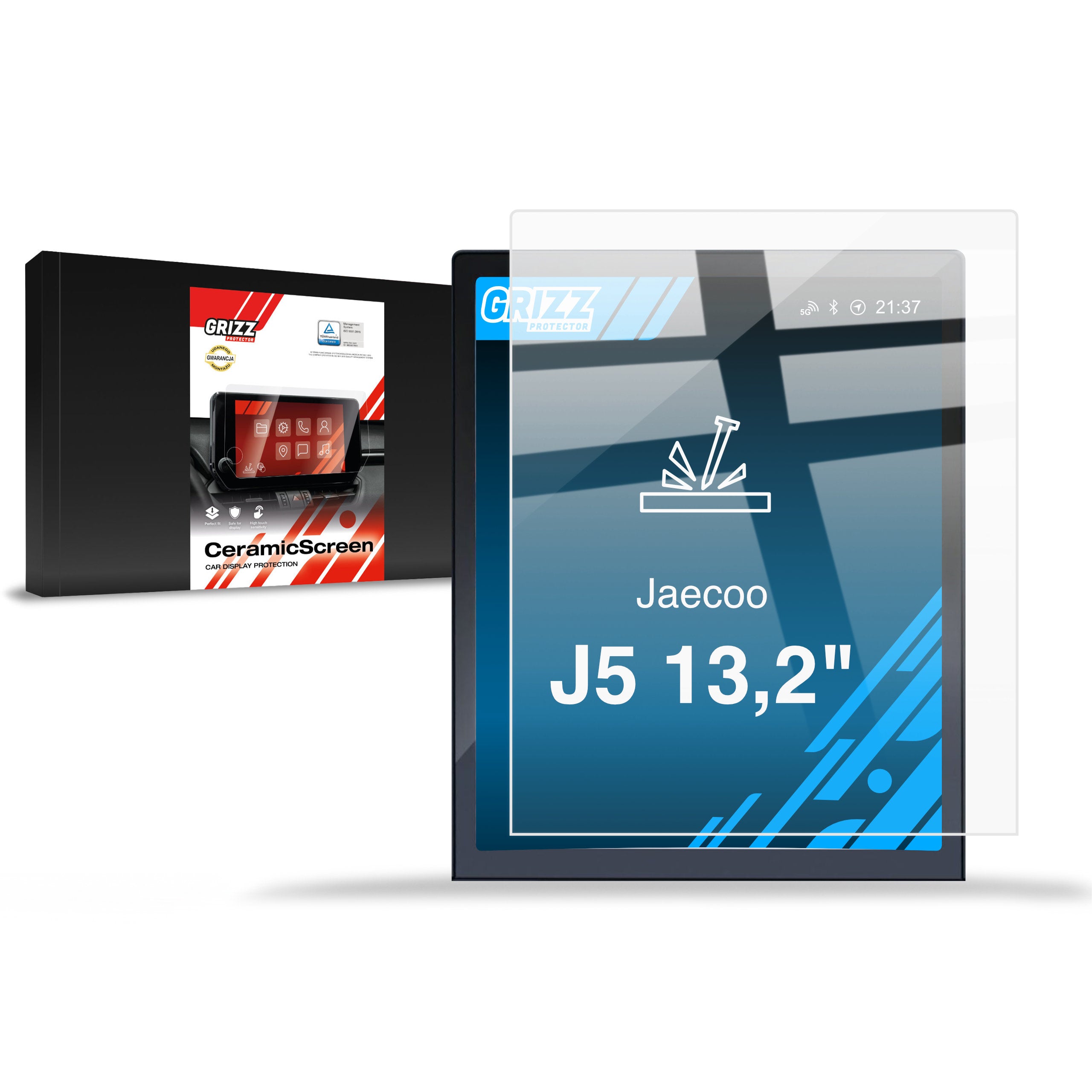 Keramische Autodisplayfolie für Jaecoo J5 13,2" (2025-2026), Grizz Protector