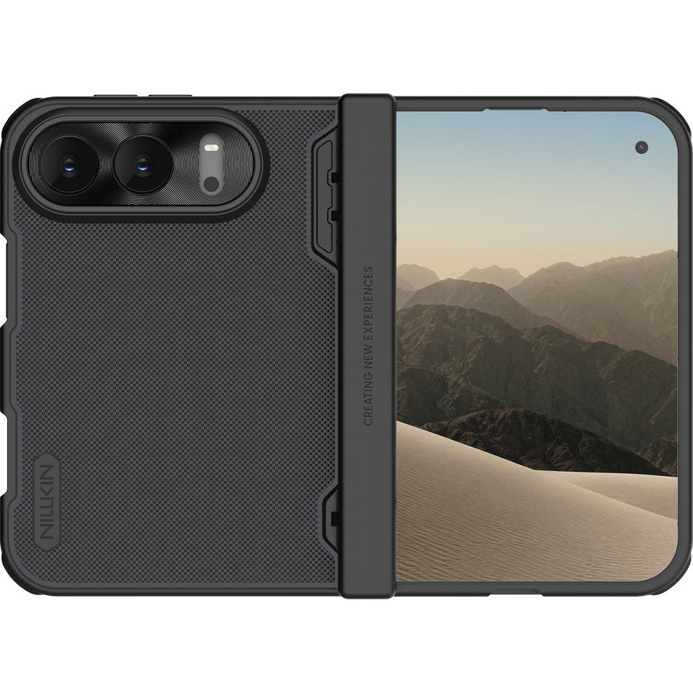 Handyhülle für iPhone Duo, Nillkin Super Frosted Shield Fold Magnetic, Schwarz (1/5)