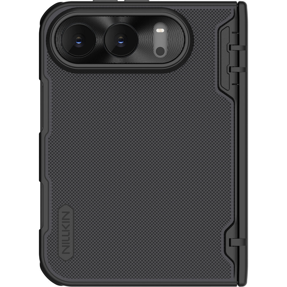Handyhülle für iPhone Duo, Nillkin Super Frosted Shield Fold Magnetic, Schwarz (2/5)