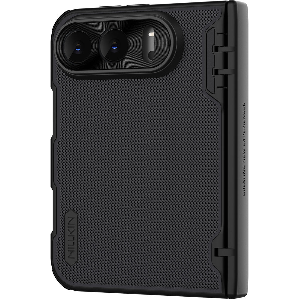 Handyhülle für iPhone Duo, Nillkin Super Frosted Shield Fold Magnetic, Schwarz (4/5)