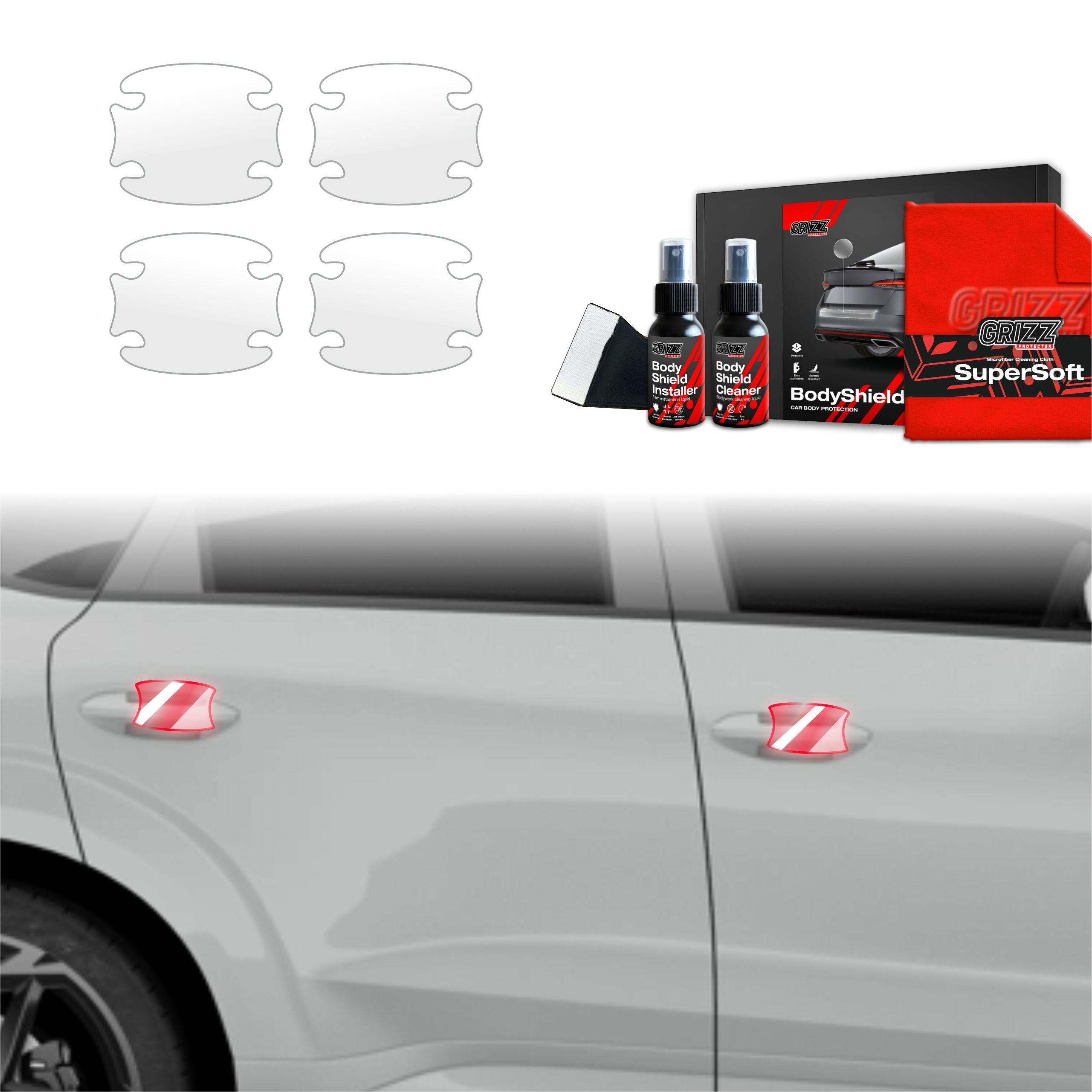 4in1 Schutzfolie Grizz Protector für Türgriffmulden - Cupra Terramar (2024-2026)