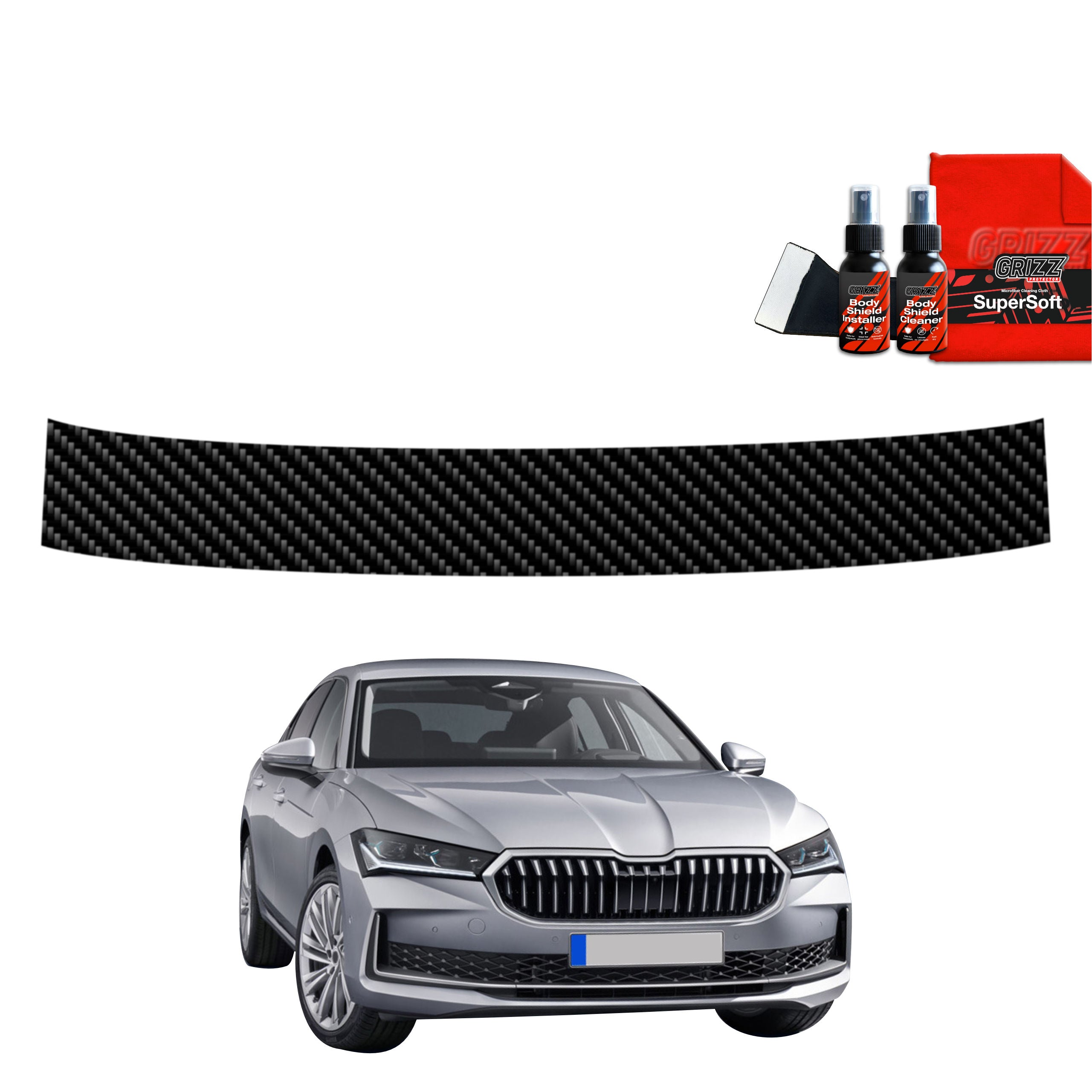Kohlenstoff Schutzfolie Grizz Protector für Ladekante - Skoda Superb 4 Liftback (2024-2026)