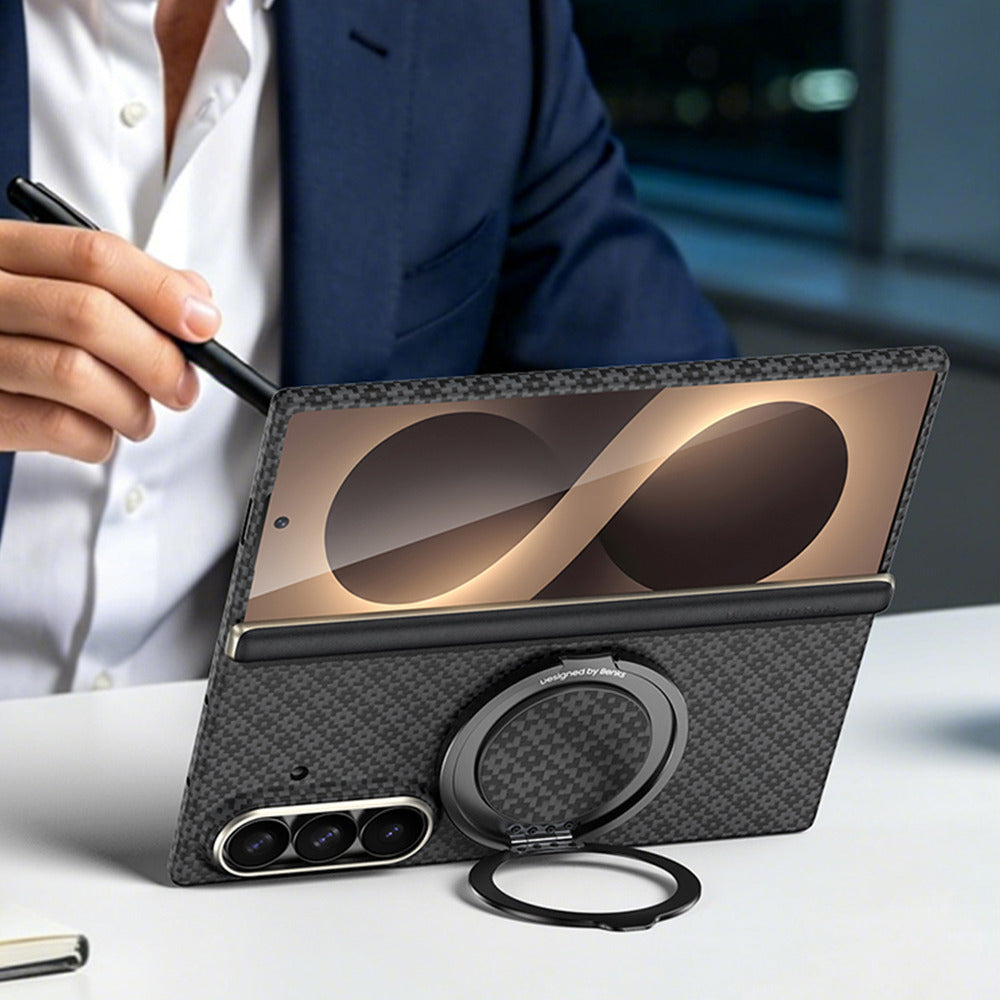 Aramid-Hülle für Samsung Galaxy Z Fold 8 Ultra, Benks Magnetic Armor Grid Air Grand Combo MagSafe, Schwarz (11/15)