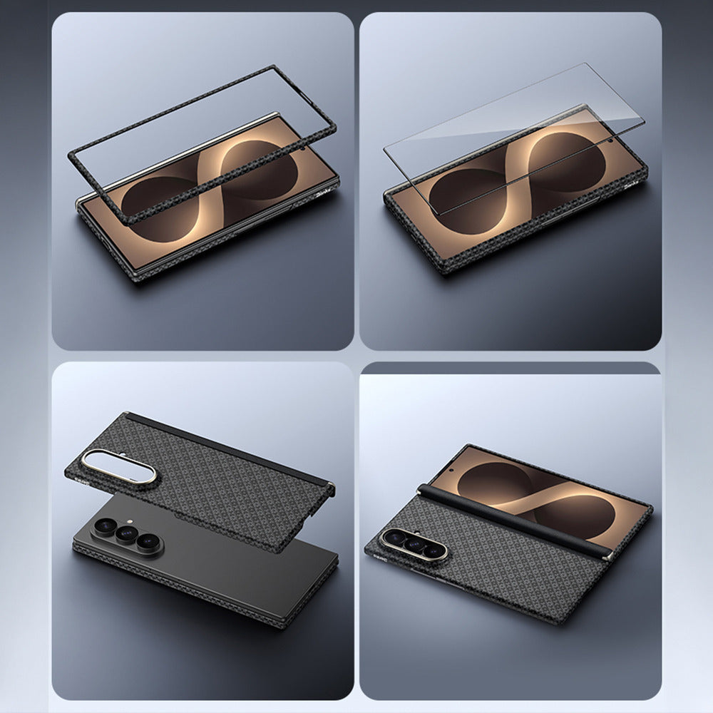 Aramid-Hülle für Samsung Galaxy Z Fold 8 Ultra, Benks Magnetic Armor Grid Air Grand Combo MagSafe, Schwarz (14/15)