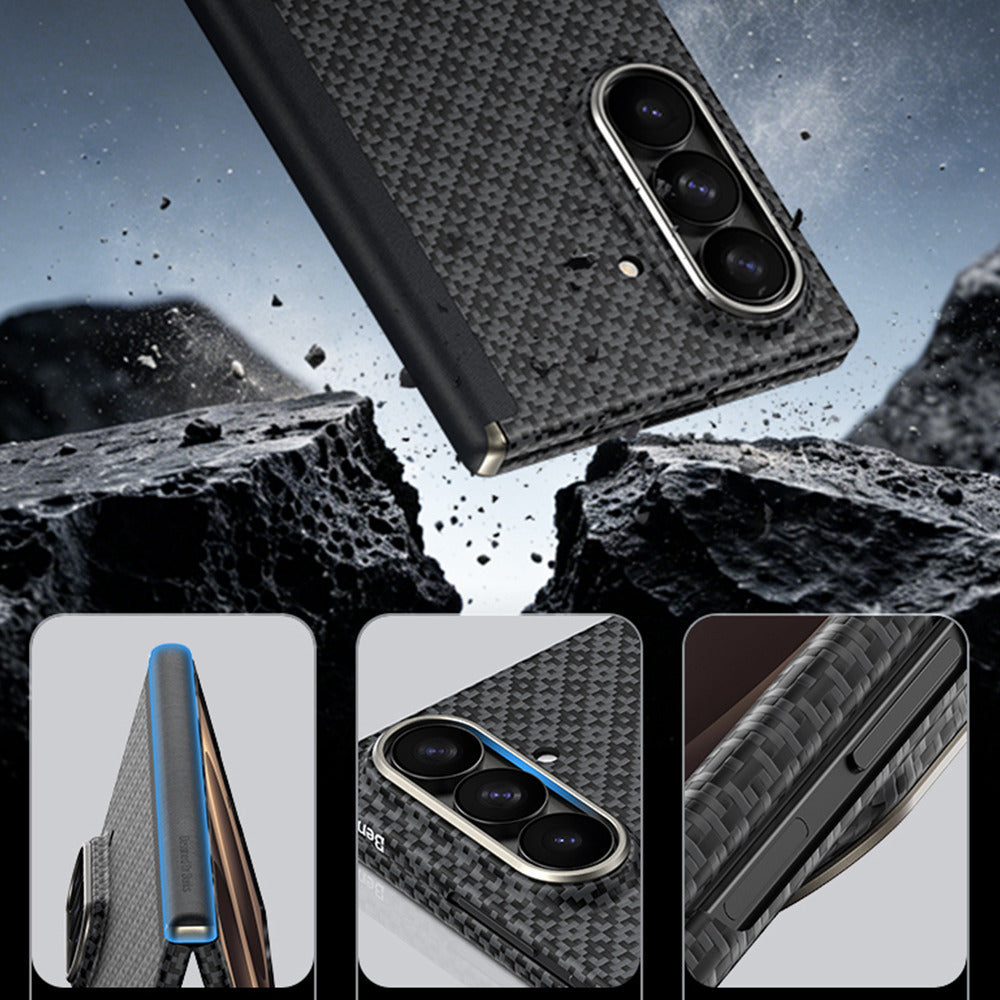 Aramid-Hülle für Samsung Galaxy Z Fold 8 Ultra, Benks Magnetic Armor Grid Air Grand Combo MagSafe, Schwarz (8/15)