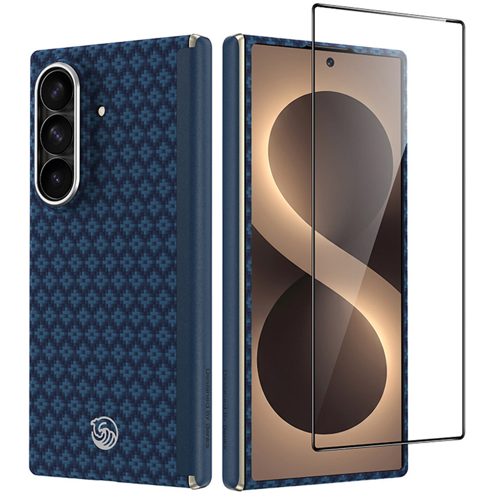 Aramid-Hülle für Samsung Galaxy Z Fold 8 Ultra, Benks Magnetic Armor Grid Air Grand Combo MagSafe, Blau (1/15)