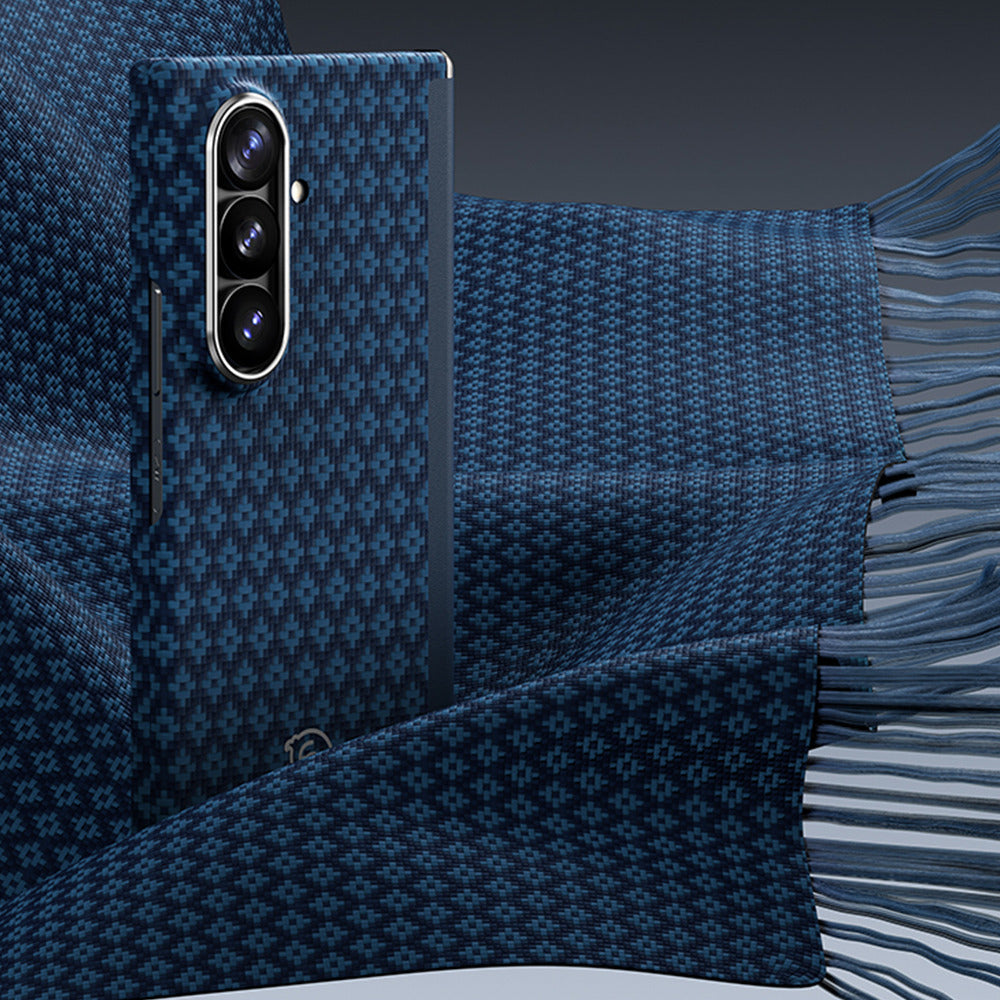 Aramid-Hülle für Samsung Galaxy Z Fold 8 Ultra, Benks Magnetic Armor Grid Air Grand Combo MagSafe, Blau (7/15)