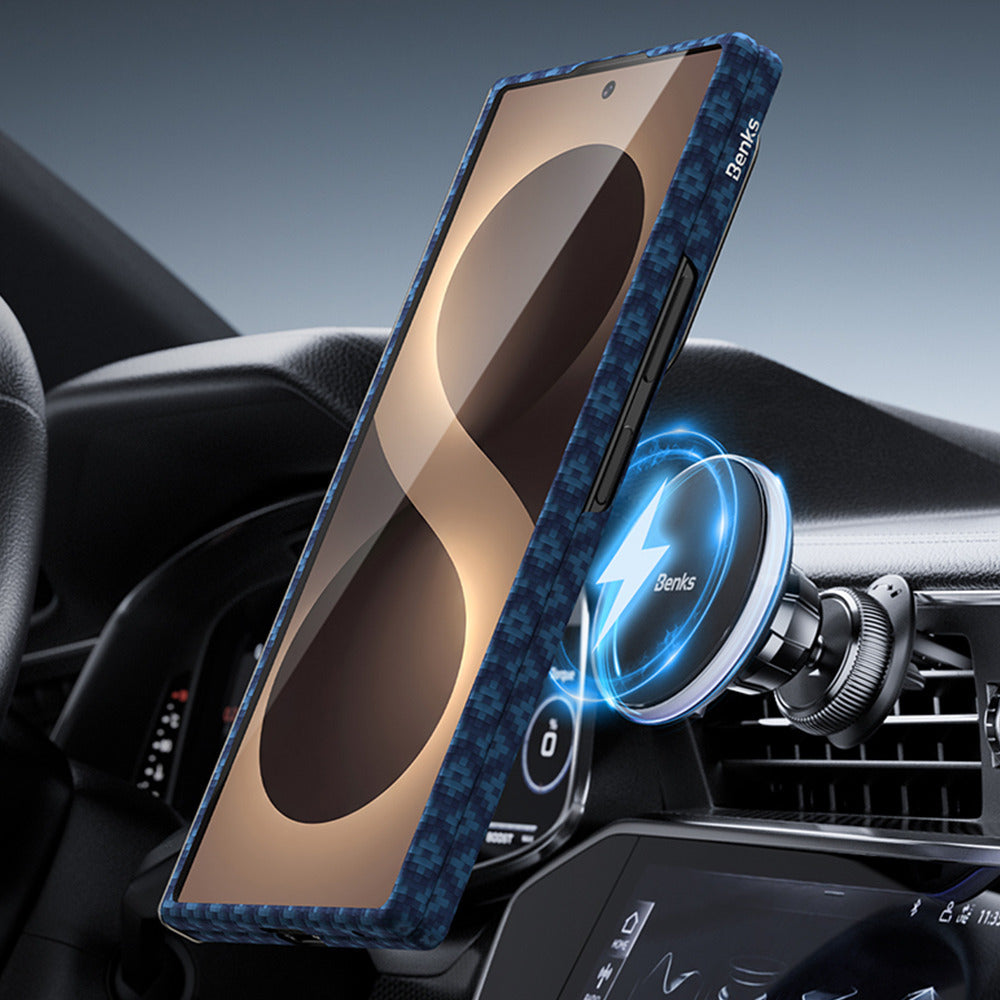 Aramid-Hülle für Samsung Galaxy Z Fold 8 Ultra, Benks Magnetic Armor Grid Air Grand Combo MagSafe, Blau (9/15)