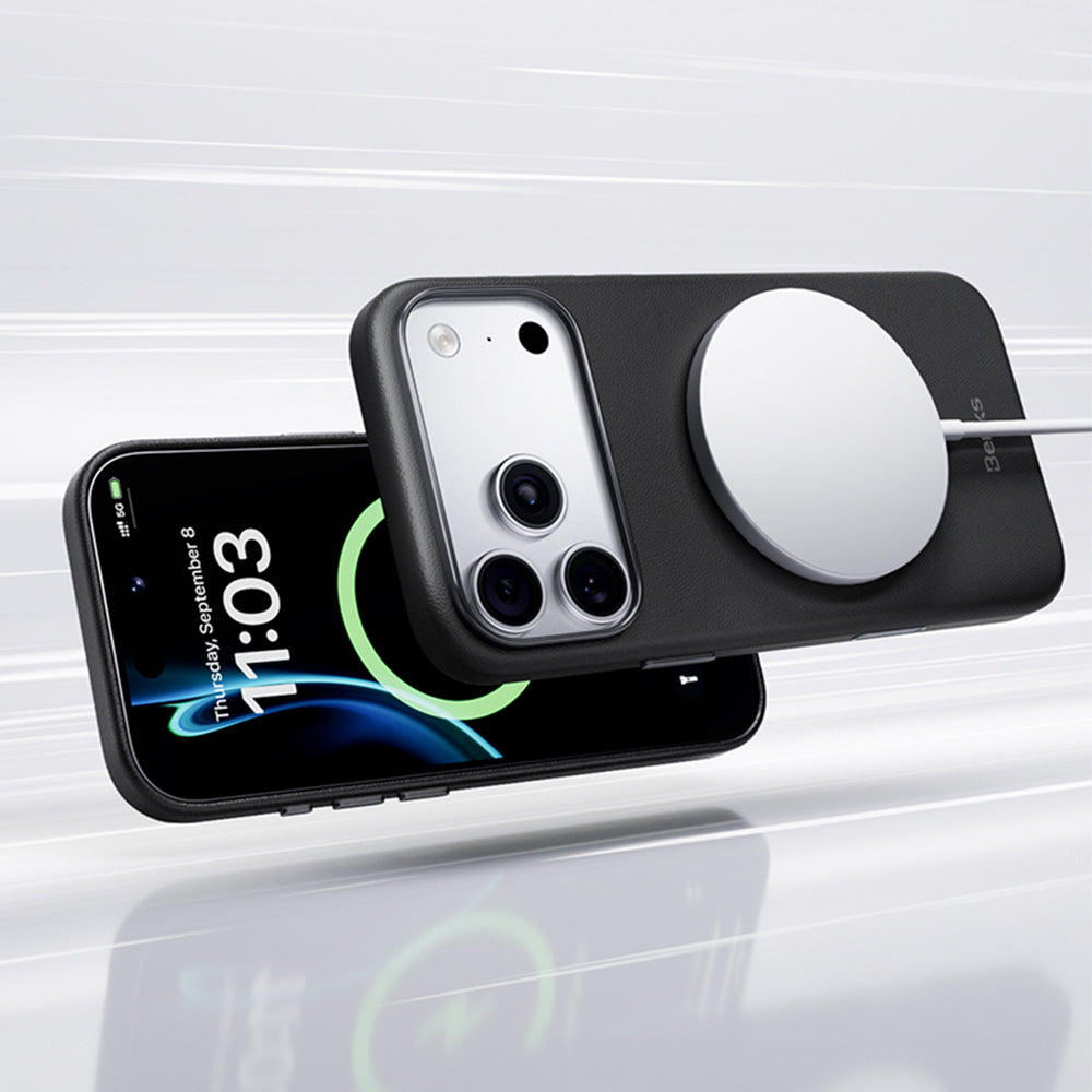 Hülle für iPhone 18 Pro, Benks Magnetic Vita Pro Silicone MagSafe, Schwarz (3/10)