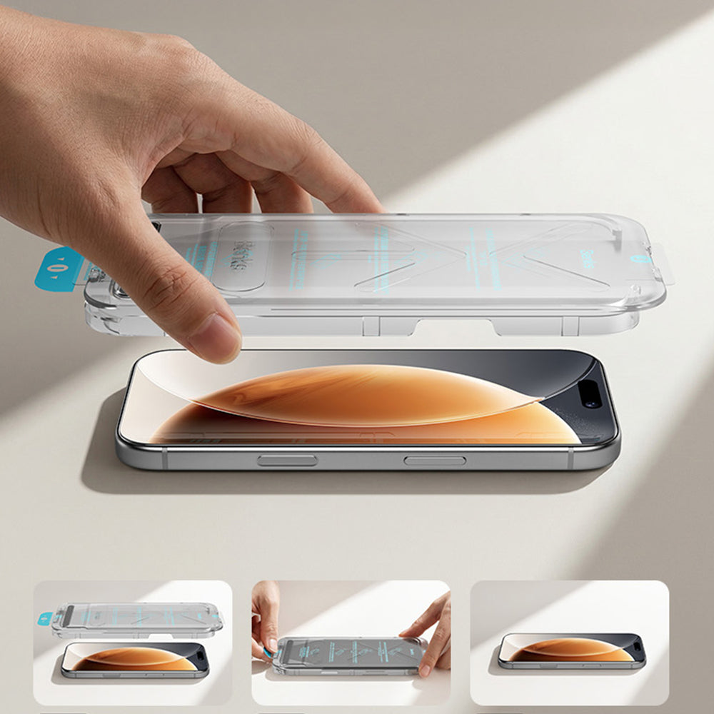 Panzerglas für iPhone 18 Pro, Benks OmniWarrior Anti-Drop Eye-Friendly, Schwarz (11/12)