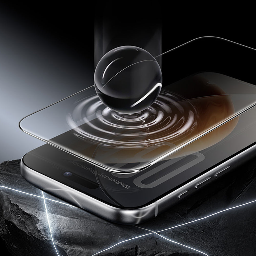 Panzerglas für iPhone 18 Pro, Benks OmniWarrior Anti-Drop Eye-Friendly, Schwarz (6/12)