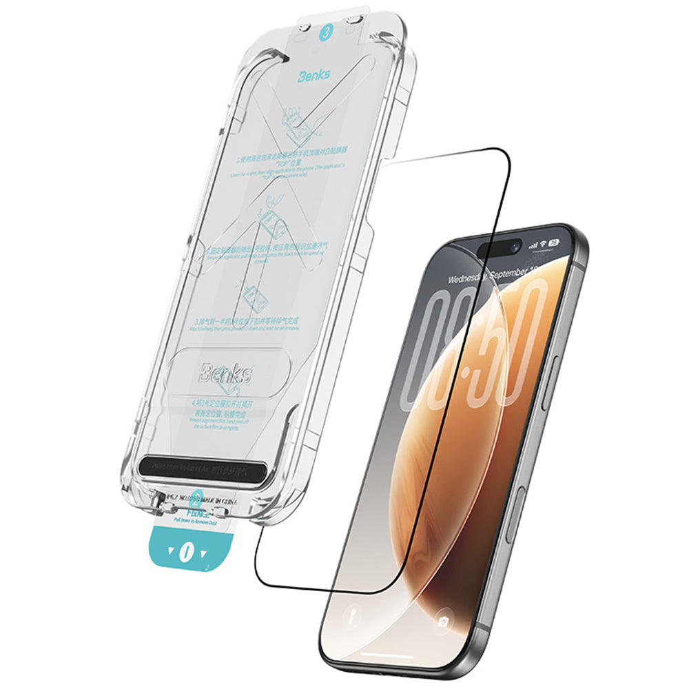 Panzerglas für iPhone 18 Pro Max, Benks OmniWarrior Anti-Drop Eye-Friendly, Schwarz (1/12)