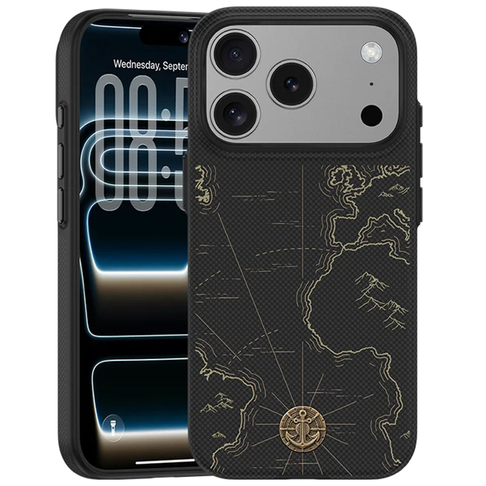 Aramid-Hülle für iPhone 18 Pro, Benks ArmorEdge X1 Air Navigator Kevlar MagSafe, Schwarz (1/12)