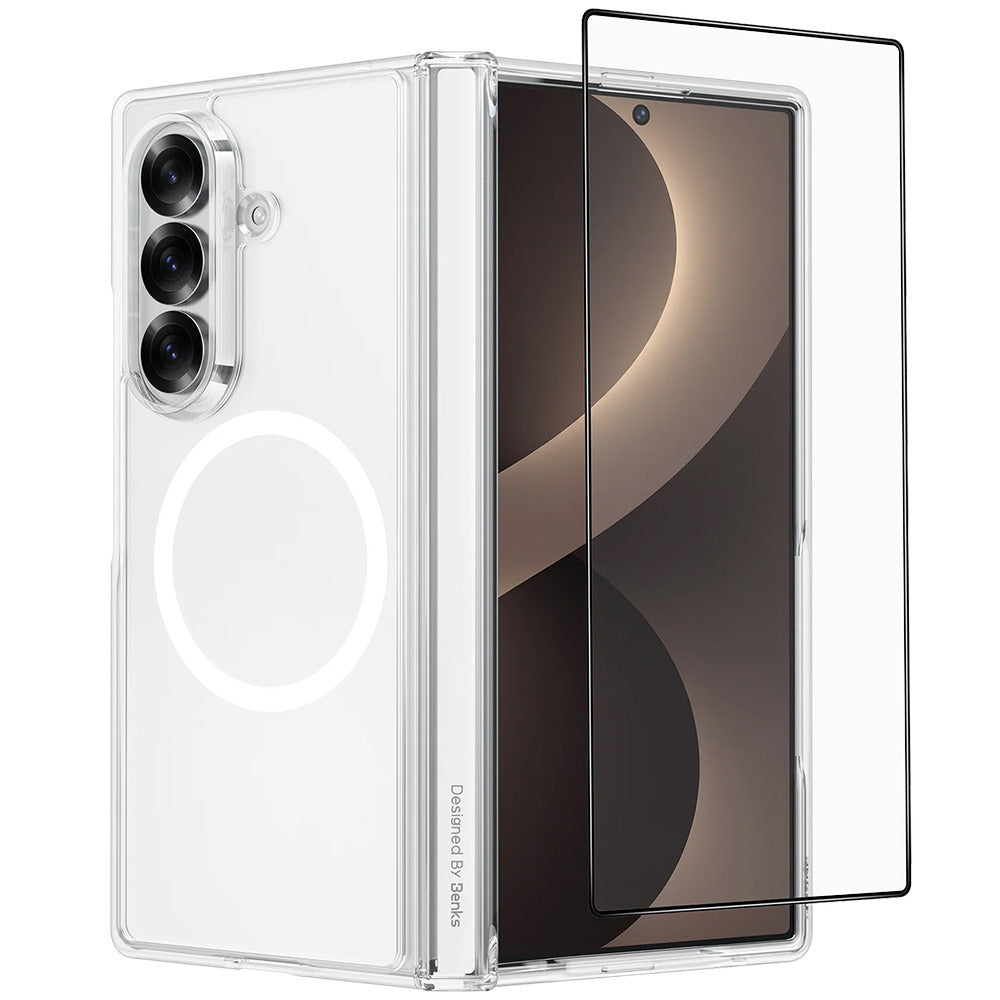 Transparente Hülle für Samsung Galaxy Z Fold 8 Ultra, Benks Magnetic Crystal Grand Combo MagSafe, Transparent (1/6)